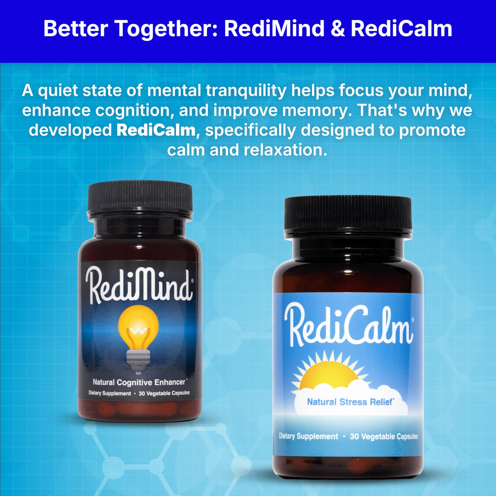 RediMind - Natural Cognitive Enhancement Supplement Capsule - Non-GMO, Vegan, Gluten-Free RediMind uk supplements