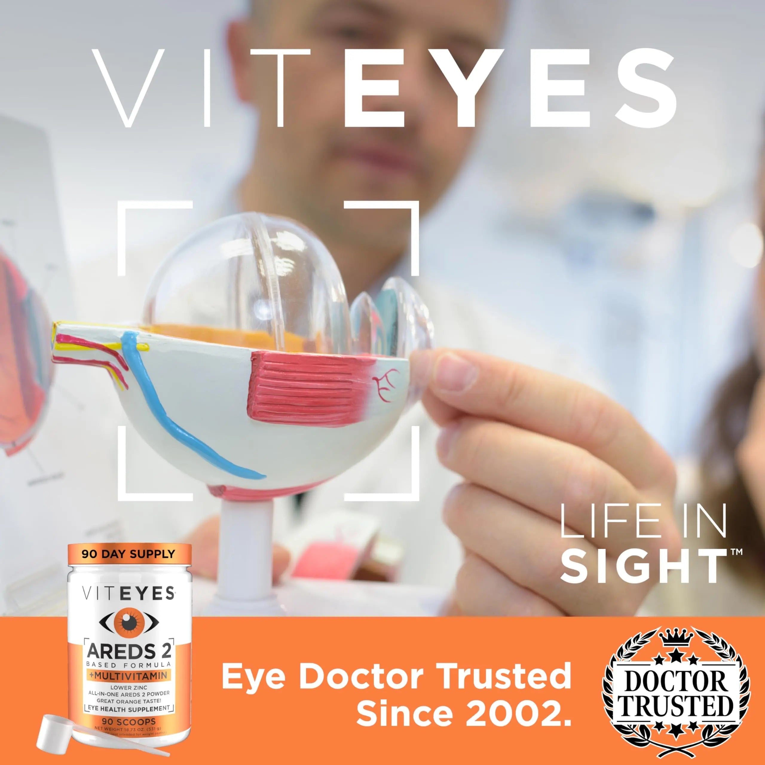 Viteyes AREDS 2 Powder + Multivitamin All-in-One, Macular Protection, Alternative to AREDS 2 chewables, No Pills, Lutein & Zeaxanthin Viteyes uk supplements