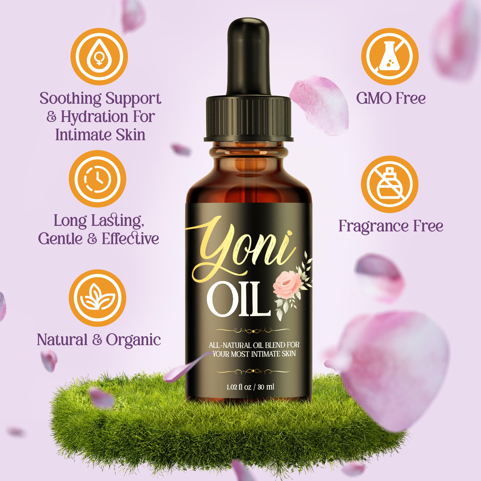 vibraxlabs Yoni Oil 1 Oz. Rose Scented Daily Feminine Wash Vulva Oil for pH Balance and Female Dryness vibraxlabs uk supplements