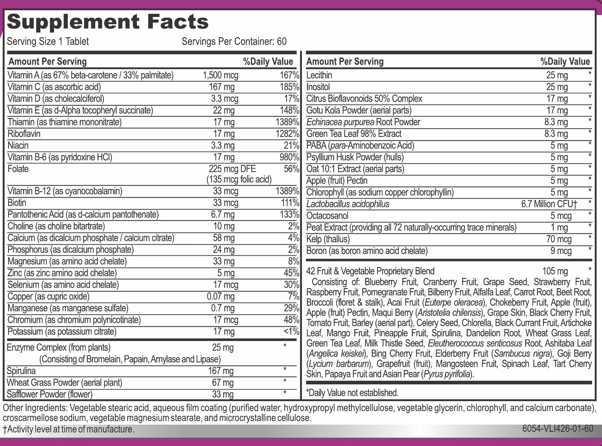 Hybrid Nutraceuticals MiracleMulti Women Multivitamin with Probiotics, Biotin, Folic Acid, Enzymes + Fruit & Vegetable Blend - Immune Support, Heart Health, Energy: 60 Servings (Non-GMO) Hybrid Nutraceuticals uk supplements