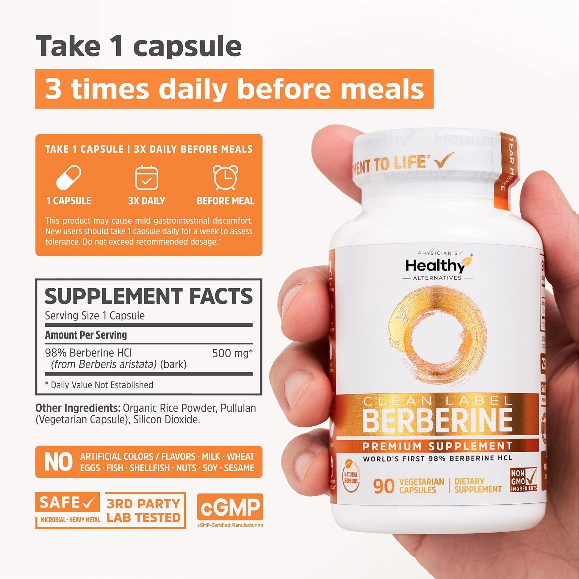 Clean Label Berberine Supplement 1500mg - Ultra Pure 98% Berberine HCl, Highest Purity Physician's Healthy Alternatives uk supplements