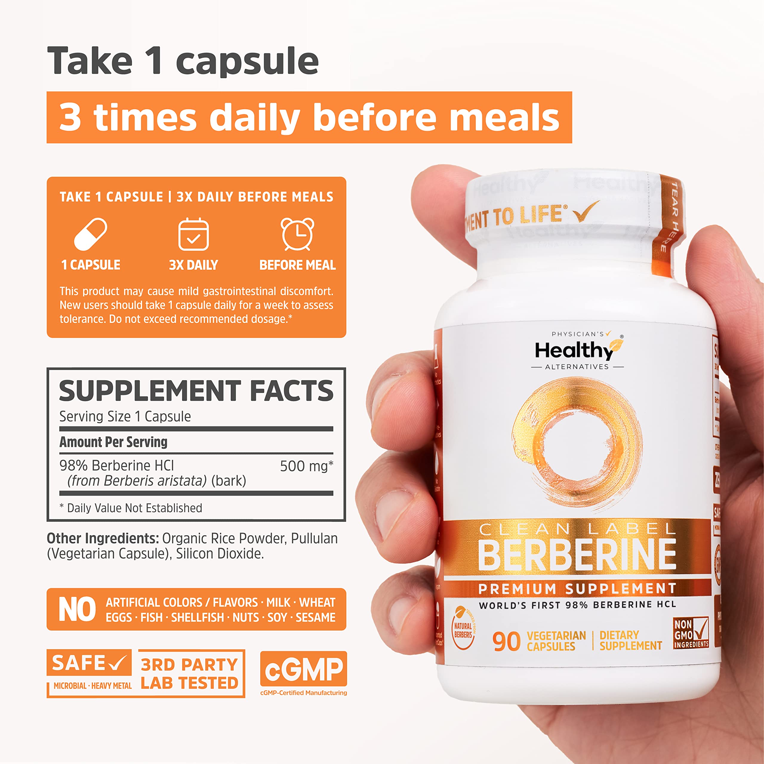 Clean Label Berberine Supplement 1500mg - Ultra Pure 98% Berberine HCl, Highest Purity Physician's Healthy Alternatives uk supplements