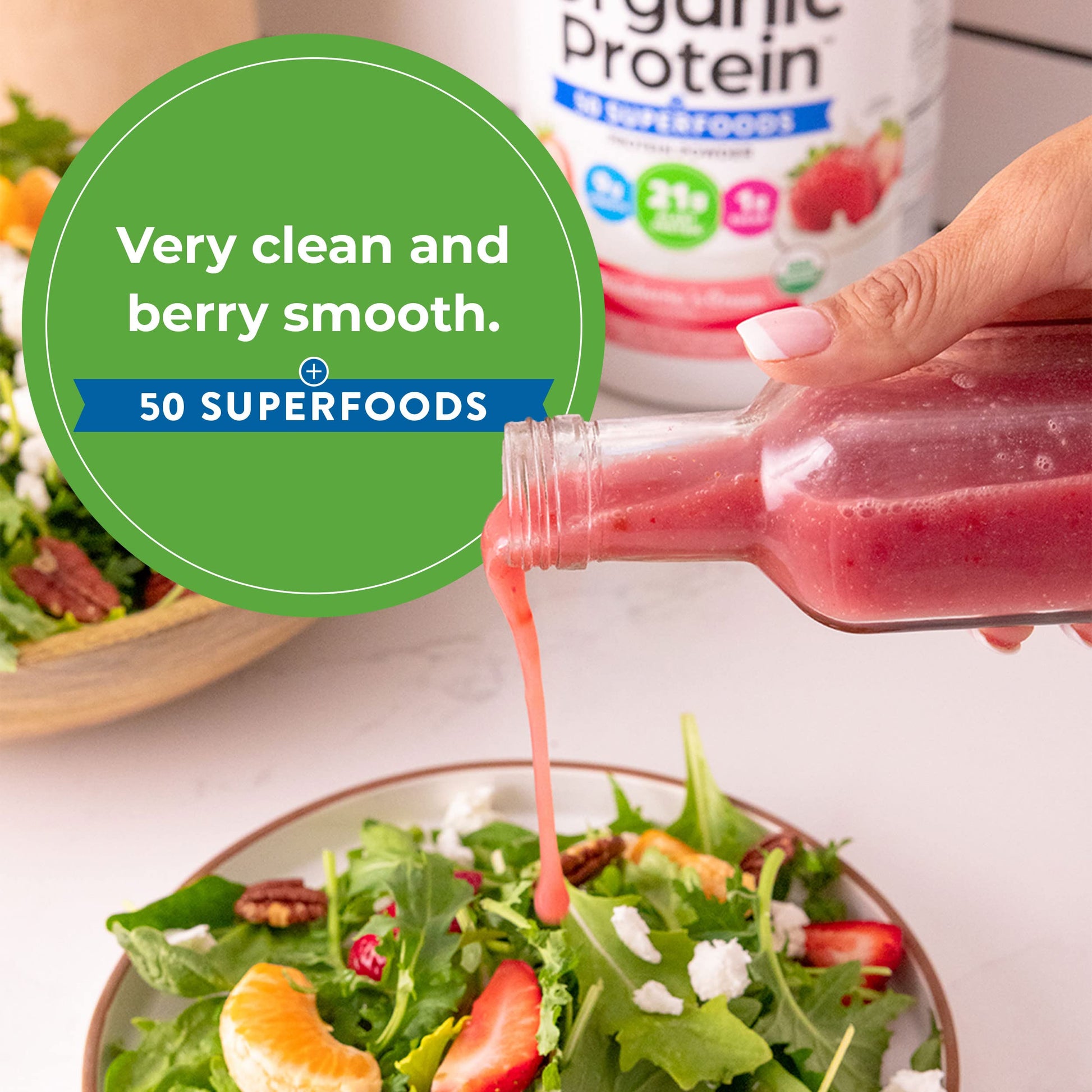 Orgain Organic Vegan Protein Powder + 50 Superfoods, Strawberries and Cream Orgain uk supplements