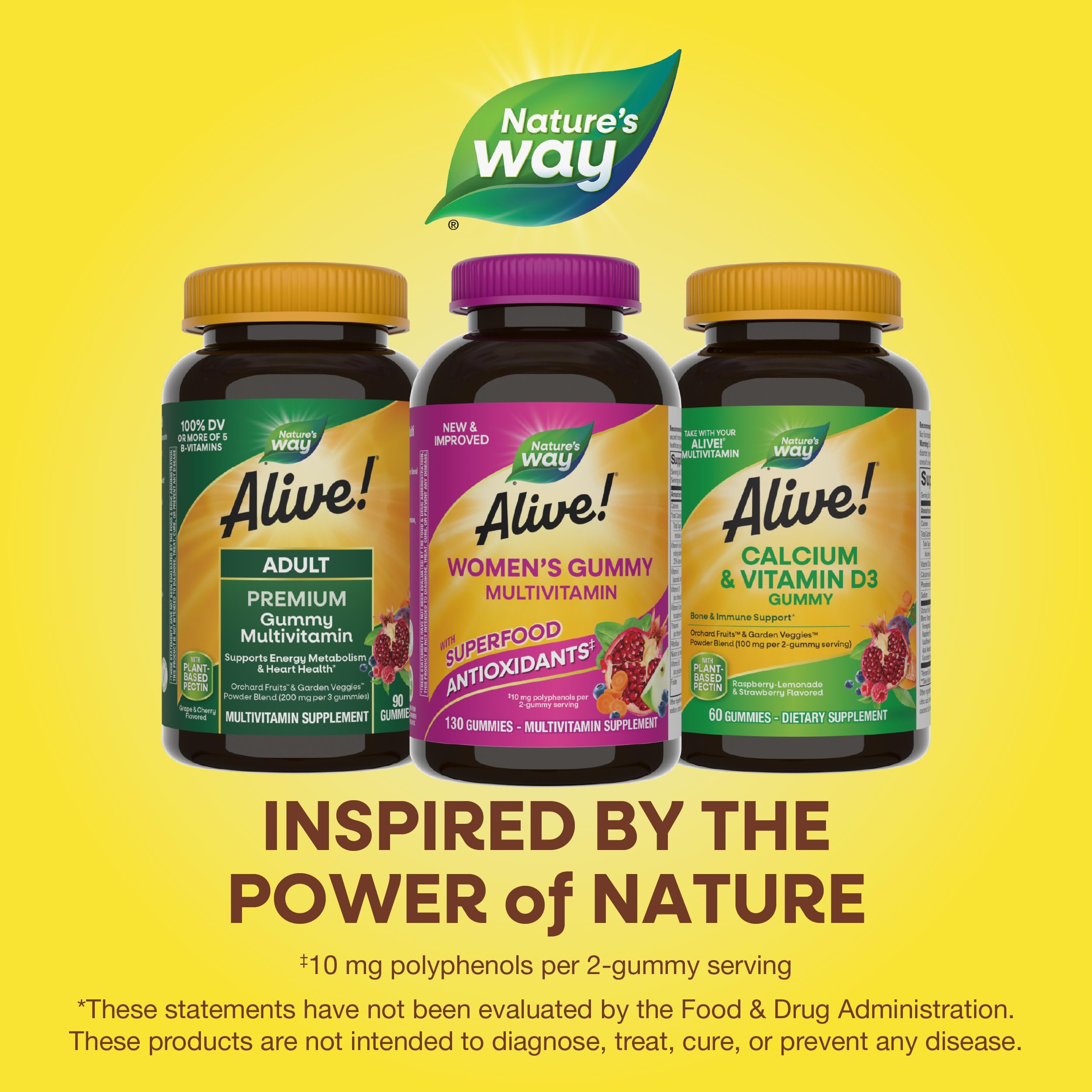 Nature's Way Alive! Women's Daily Gummy Multivitamins, 16 Vitamins & Minerals, Energy Metabolism*, Hair Skin & Nails Nature's Way uk supplements