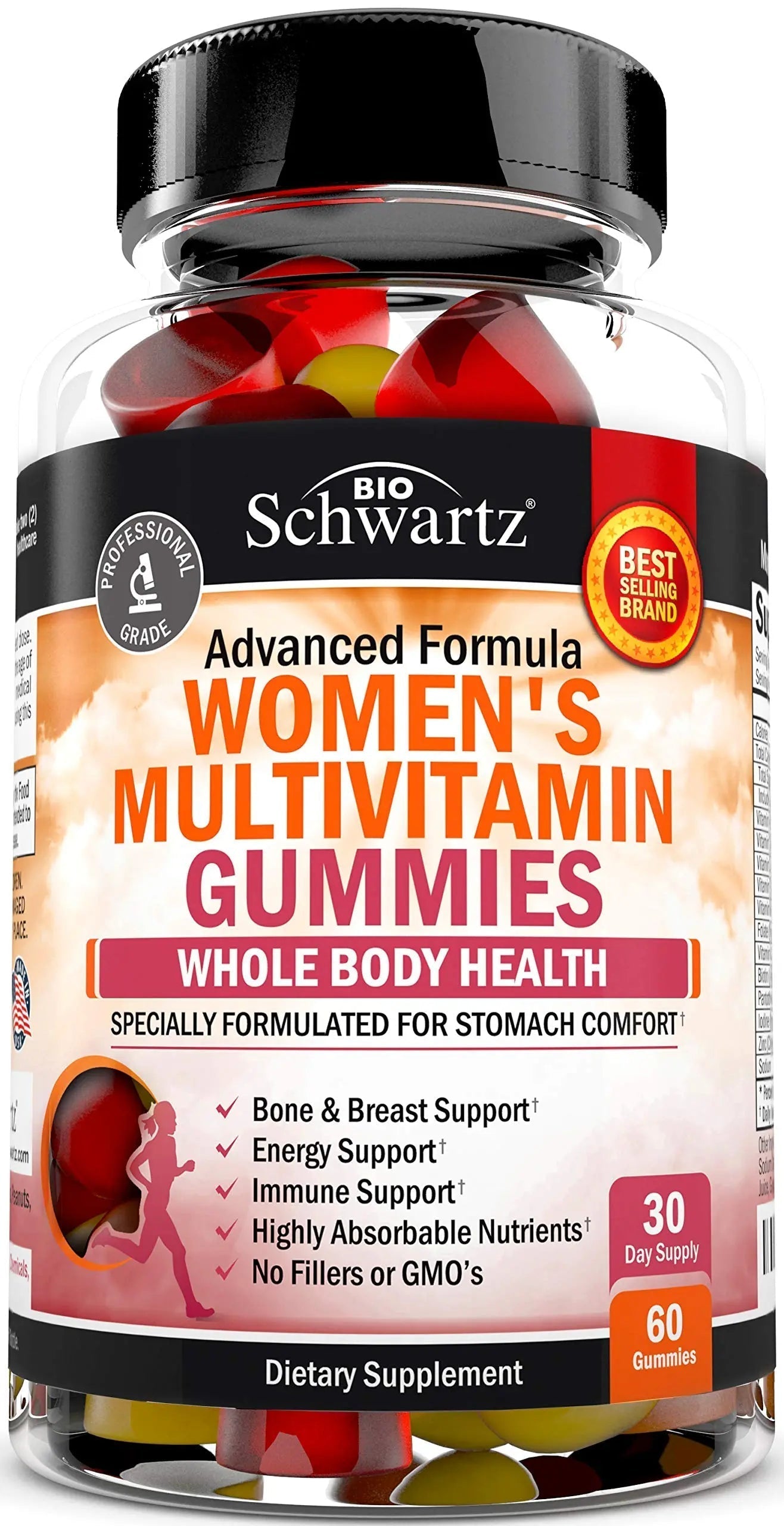 Women's Multivitamin Gummies with Vitamin A C B6 B12 D & E Vitamins for Immune Support - Gummy Multivitamin for Women BioSchwartz uk supplements