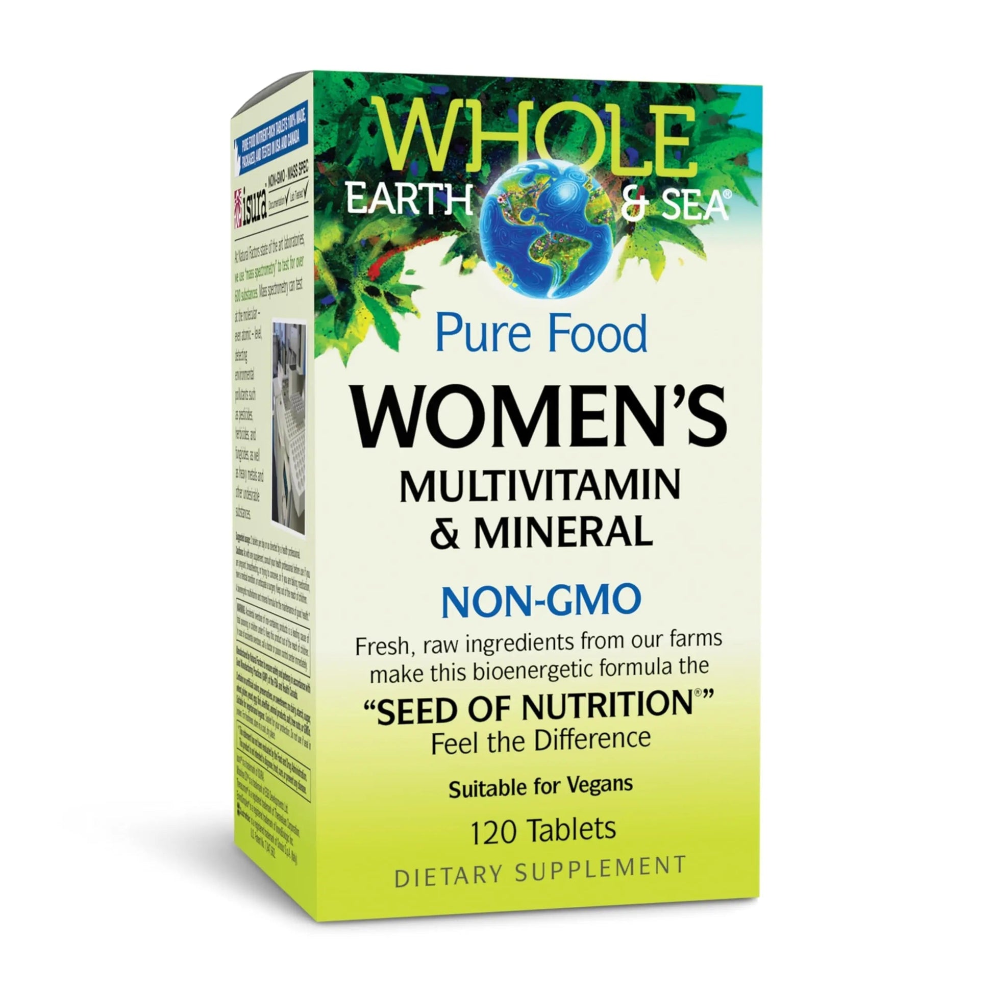 Natural Factors Whole Earth & Sea Women's Multivitamin & Mineral, Whole Food Supplement, Vegan, 120 Tablets Natural Factors uk supplements