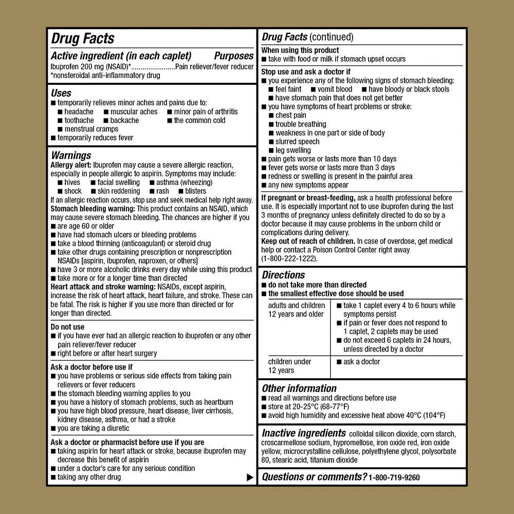 GoodSense Ibuprofen Pain Reliever/Fever Reducer Caplets, 200 mg, 50-Count GoodSense uk supplements