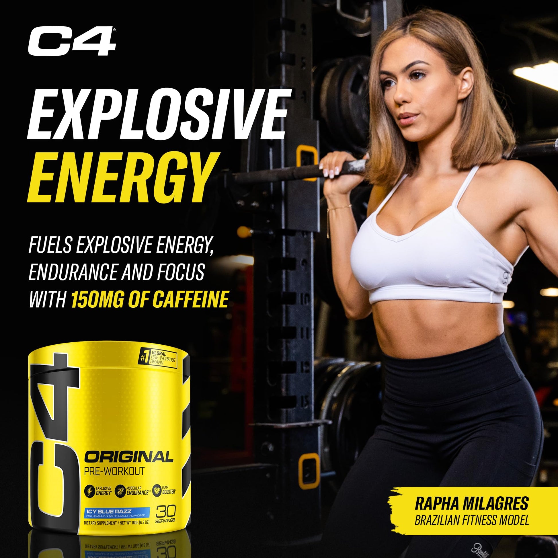 Cellucor Pre Workout & Creatine Bundle, C4 Original Pre Workout Powder, Icy Blue Razz Cellucor uk supplements