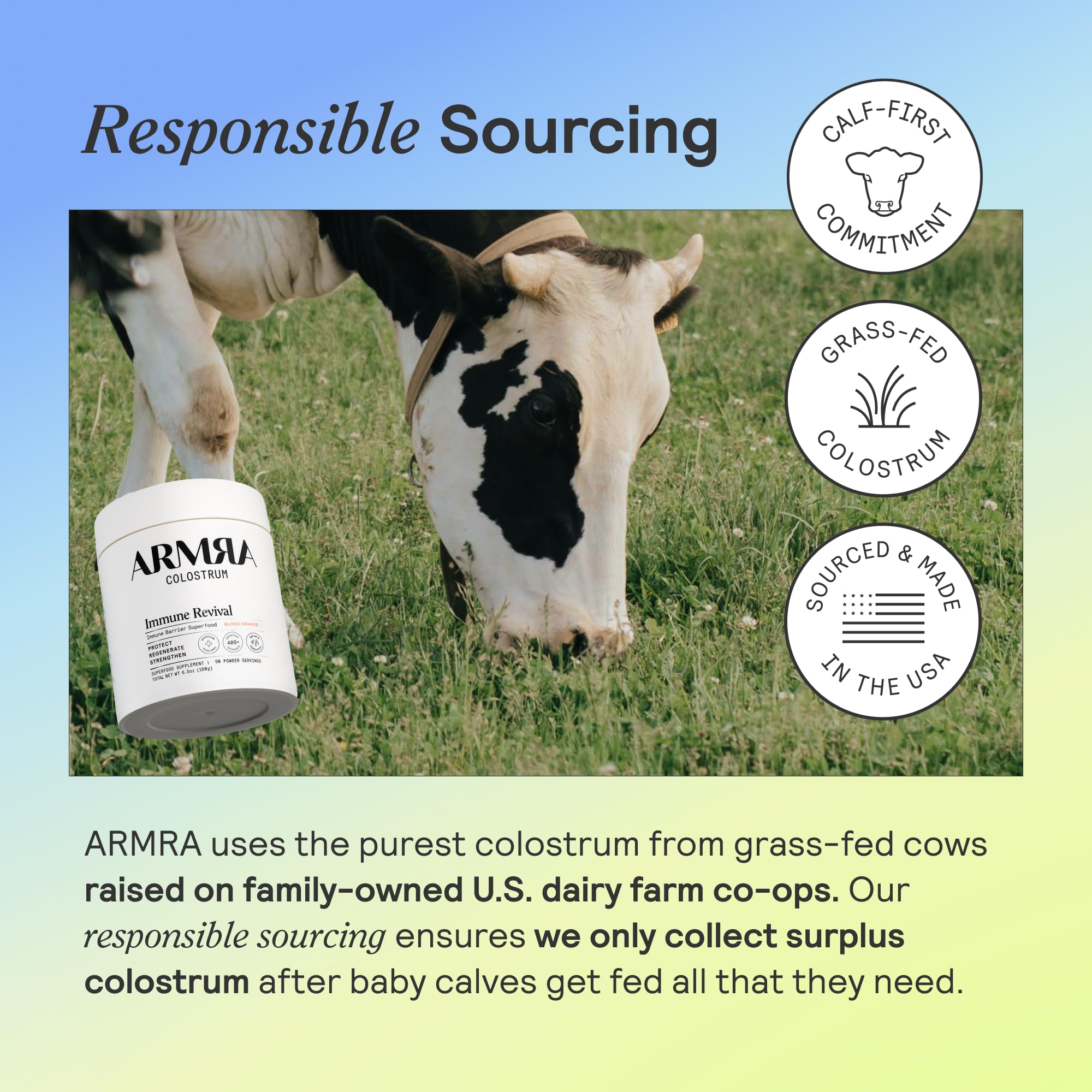 ARMRA Colostrum™ Premium Powder, Grass Fed, Gut Health Bloating Immunity Skin & Hair, Contains 400+ Bioactive Nutrients, Keto, Gluten & Fat Free (Vine Watermelon, Unflavored Bundle | 150 Servings) ARMRA uk supplements