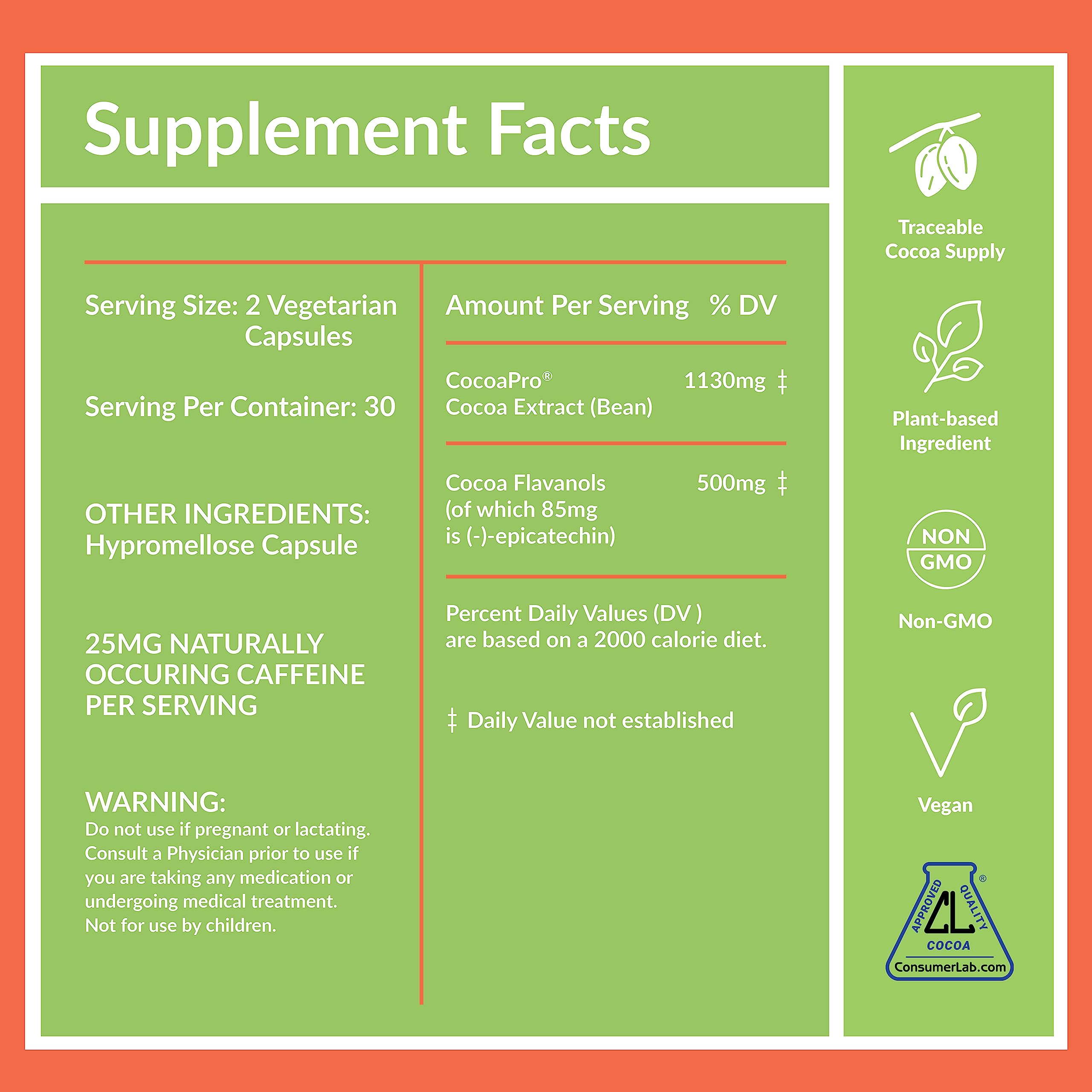 CocoaVia Cardio Health Supplement, 30 Day, 500mg Cocoa Flavanols, Support Heart Health CocoaVia uk supplements