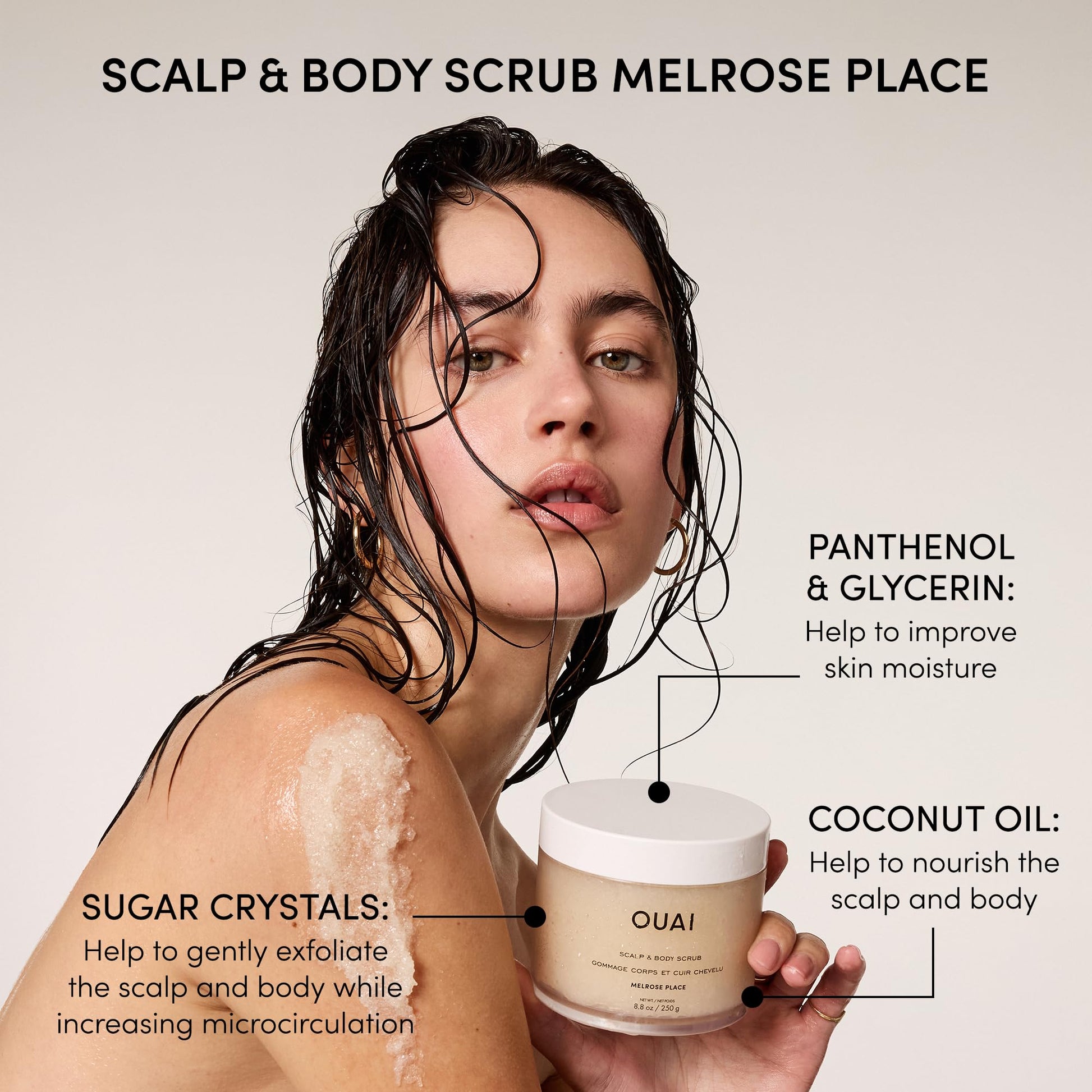 OUAI Hair Care Set - Clarifying Shampoo & Exfoliating Scalp Scrub - Deep Cleansing & Balancing - Hair Care Kit with Detox Shampoo & Travel Size Sugar Scrub for Scalp (2 Count) OUAI uk supplements