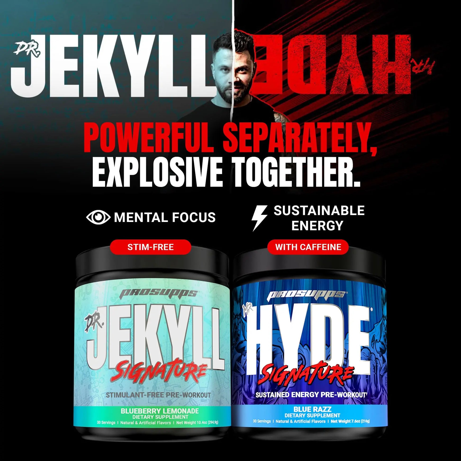 ProSupps Mr. Hyde Signature Pre Workout Powder with Creatine, Beta Alanine & Caffeine - Performance, Energy & Endurance - Clean Fitness & Gym Supplements ProSupps uk supplements