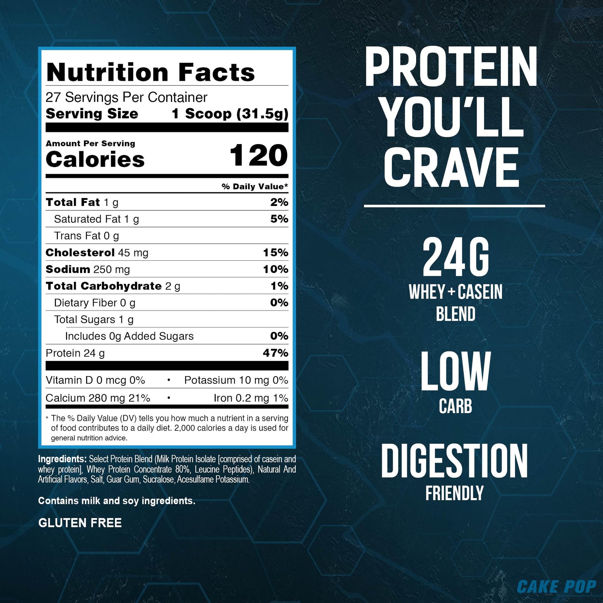 PEScience Select Low Carb Protein Powder, Cake Pop, 27 Serving, Keto Friendly PEScience uk supplements