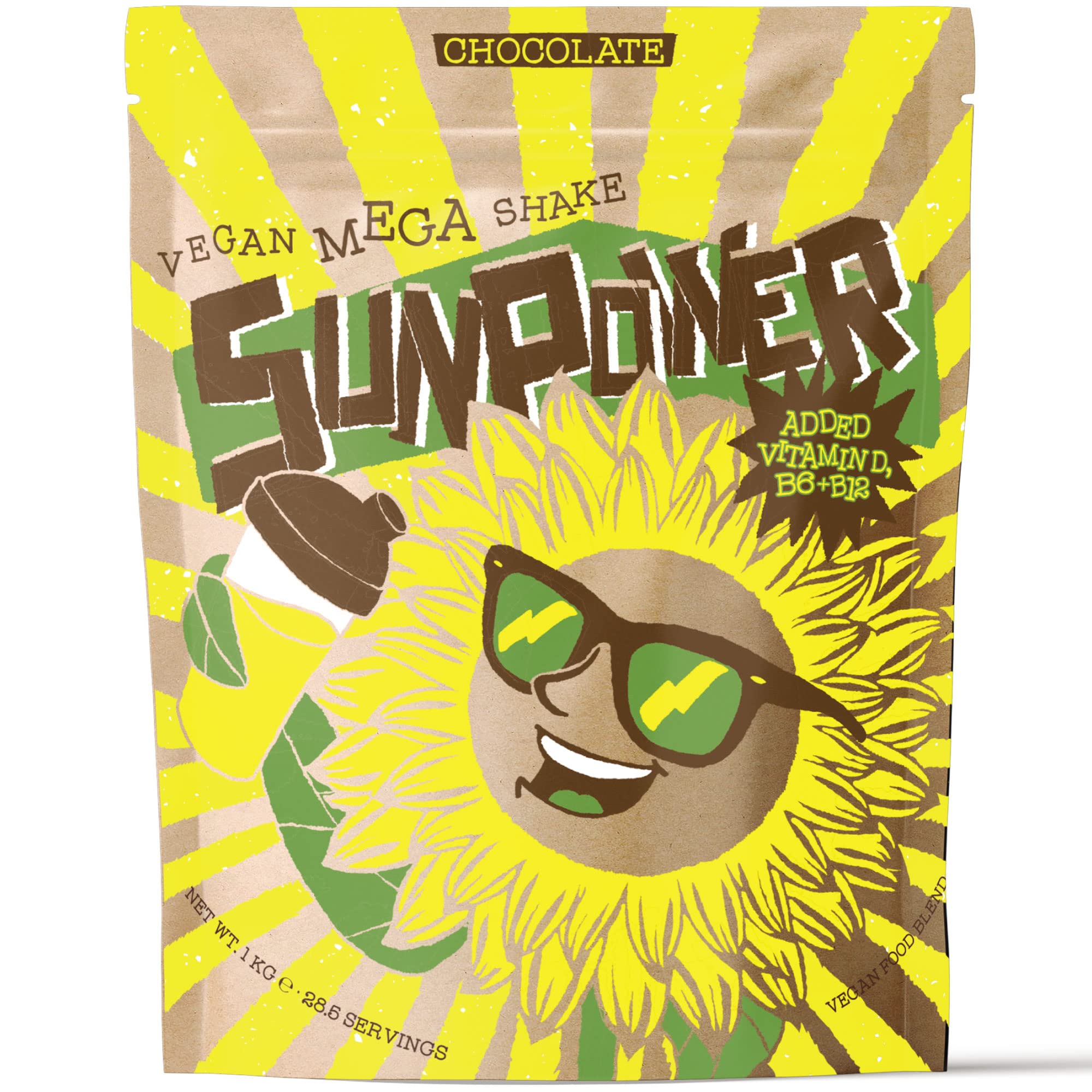 SunPower Vegan Protein Powder - 21g Plant Protein per Serving - Pea, Sunflower SunPower uk supplements
