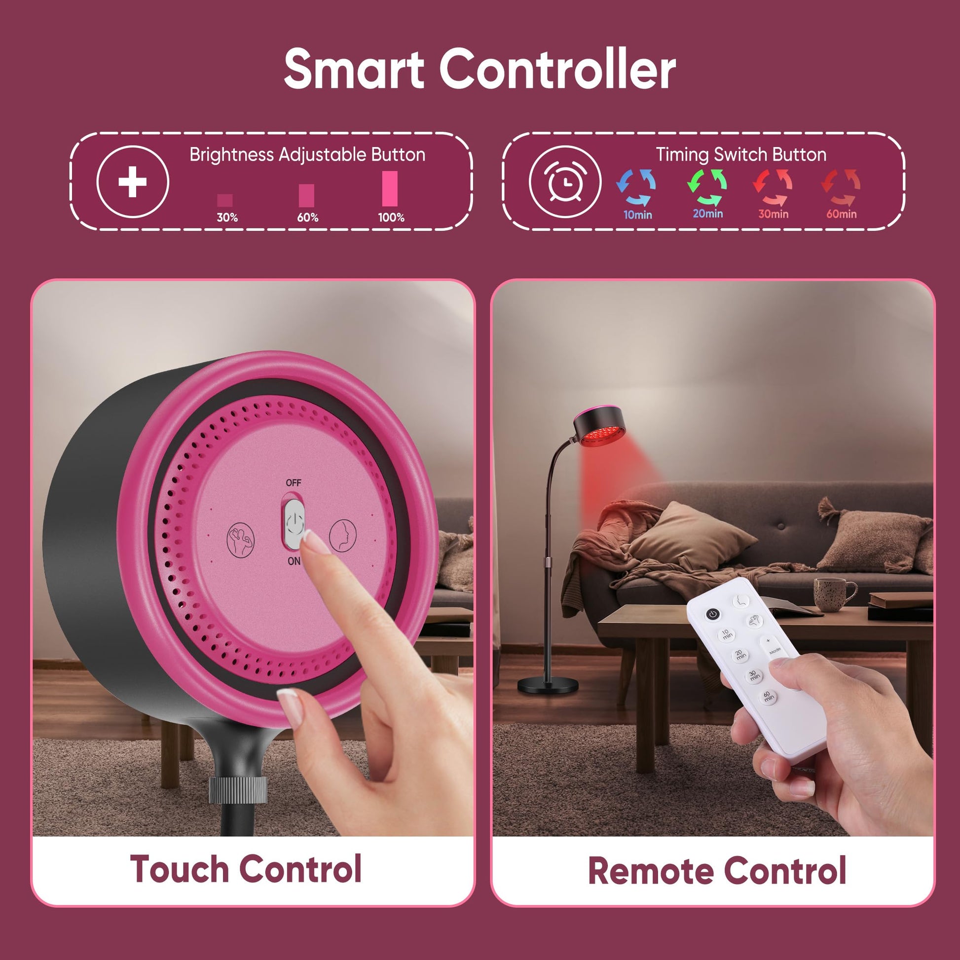 Caromolly Red Light Device Lamp, 660nm Red Light and 850nm Near-Infrared Light Combo Caromolly uk supplements