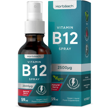 Vitamin B12 Spray 2500mcg | 59ml | High Strength Supplement | Natural Berry Flavour Horbäach uk supplements