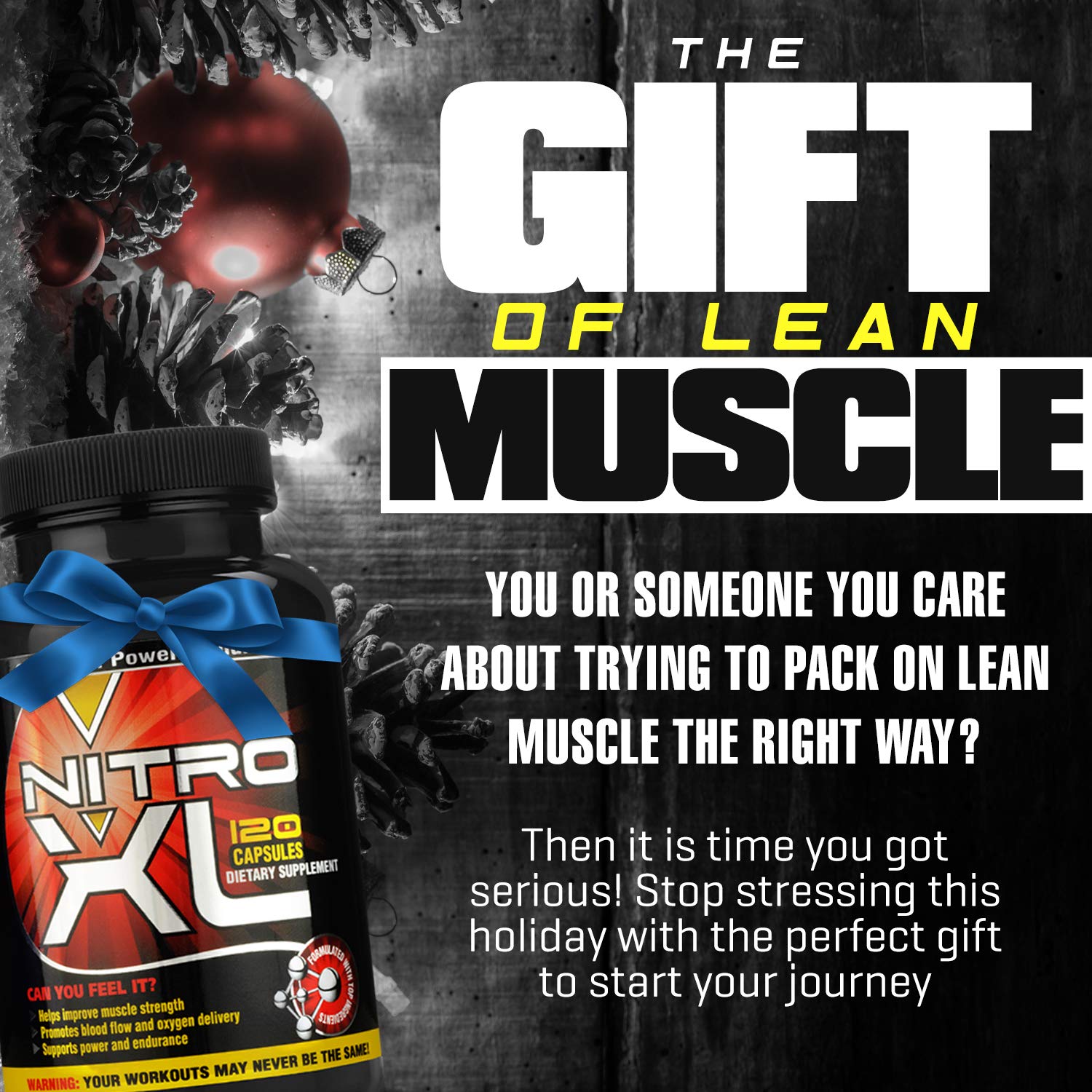 Nitro XL | Nitric Oxide Bodybuilding Supplement – with L-Arginine | Build Muscle Mass Nitro XL uk supplements