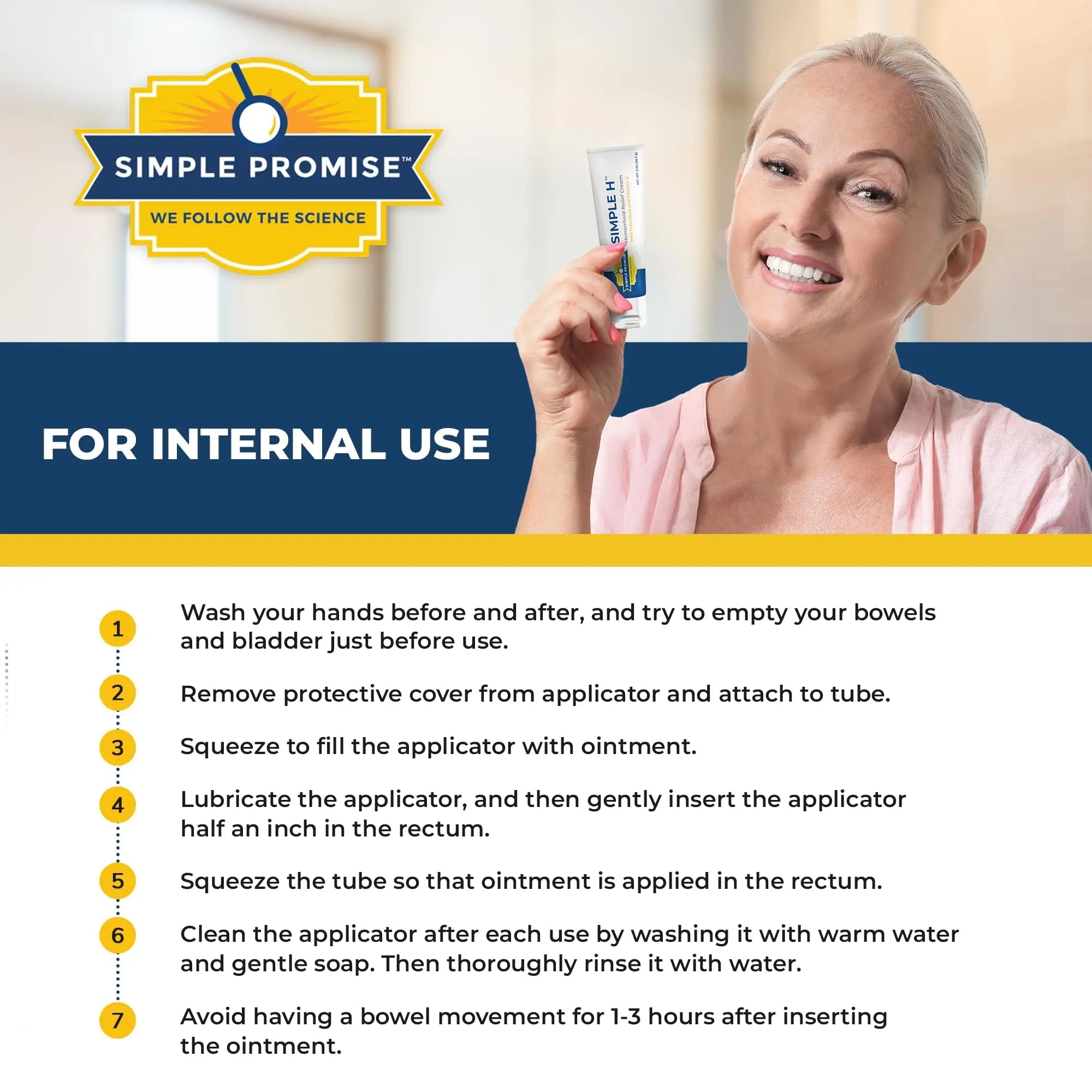 Simple Promise – Simple H Hemorrhoid Cream – Gentle Fast-Absorbing Formula with 28 Potent Ingredients & Enhanced Delivery System – Paraben-Free, Promotes Comfort & Relief, 2 oz Simple Promise uk supplements