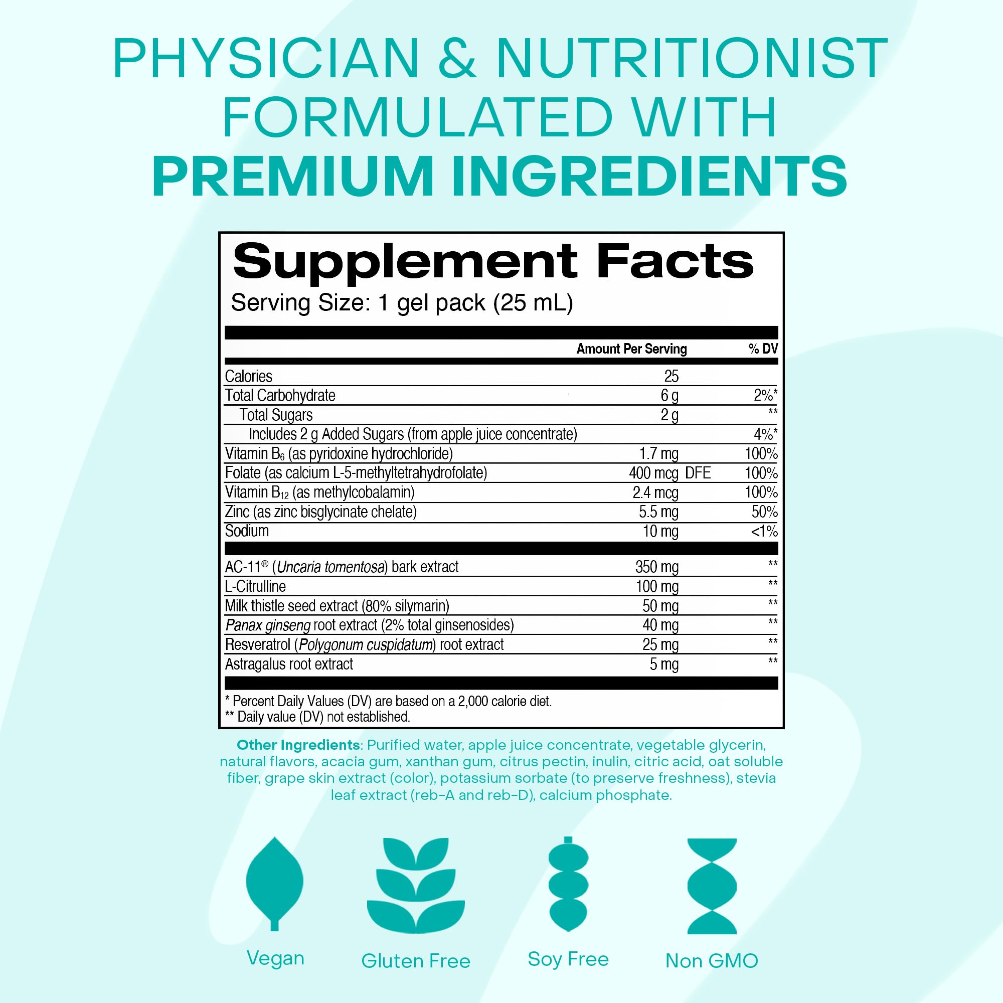 HealthyCell Telomere Length Supplement - Anti-Aging Telomere Lengthening Supplements with Phytonutrients & Vitamins for Cellular Health - AC-11, Astragalus & Resveratrol - 30 Gel Packs, Grape Flavored Healthycell uk supplements