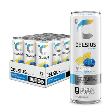 CELSIUS Fizz Free Blue Razz Lemonade, Functional Essential Energy Drink 12 Fl Oz CELSIUS uk supplements