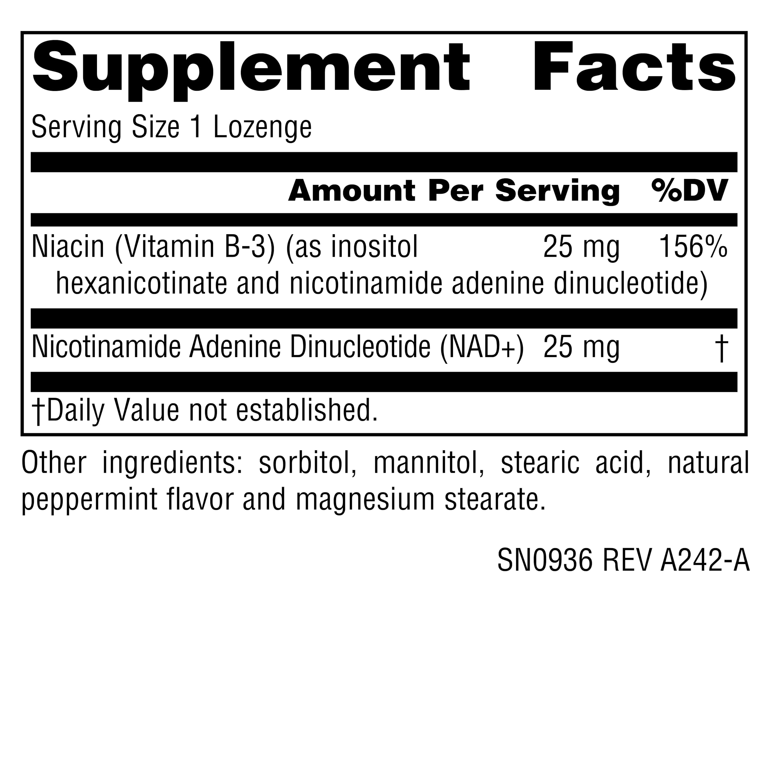 Source Naturals NAD+, Coenzymated B-3, Supports Cellular Energy*, 25 mg - 30 Lozenges Source Naturals uk supplements