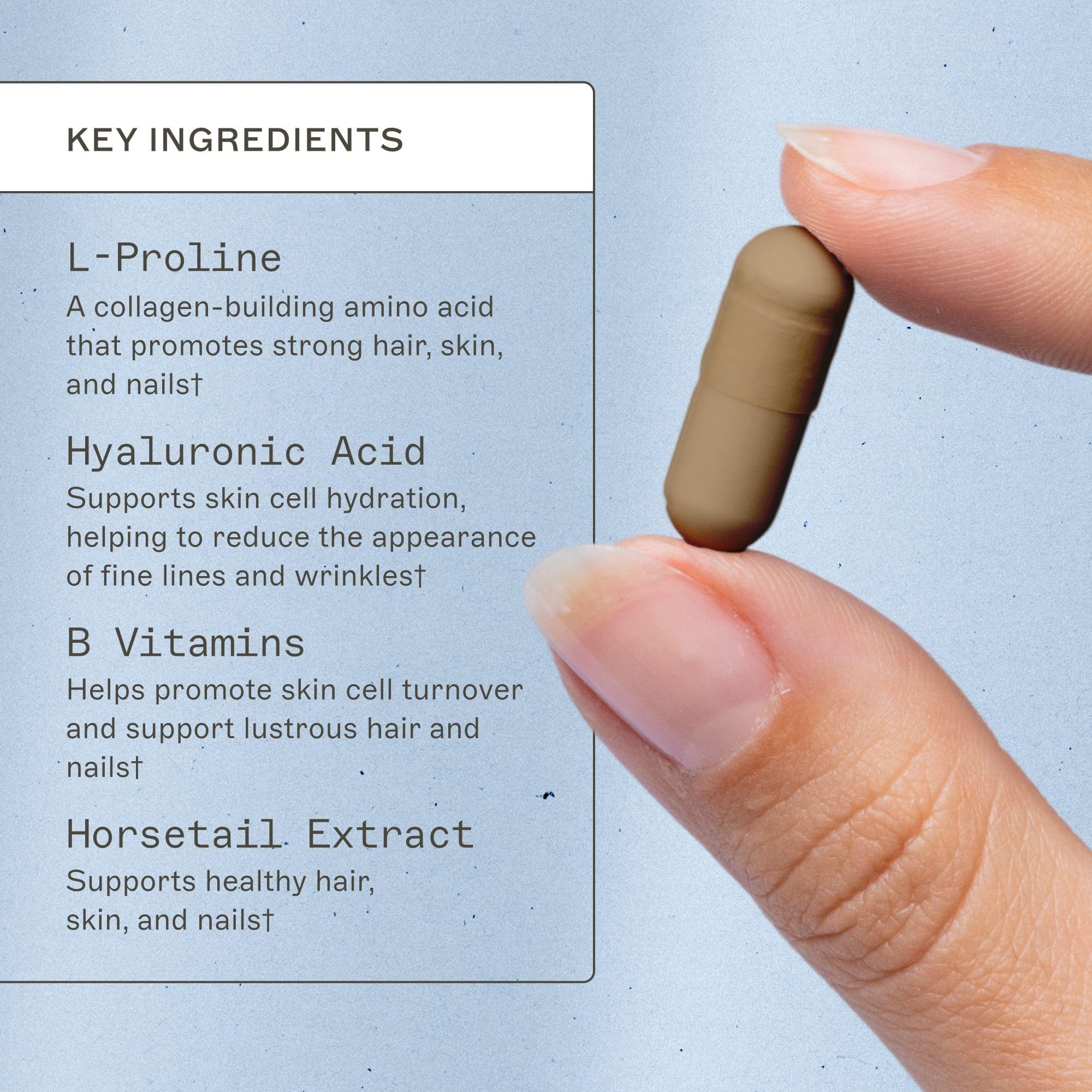 Amy Myers MD Hair Skin and Nails - Supports Strong Hair, Radiant Skin & Healthy Nails - L-Proline, Horsetail, Hyaluronic Acid - Gluten-Free - 120 Capsules (30 Servings) Amy Myers MD uk supplements
