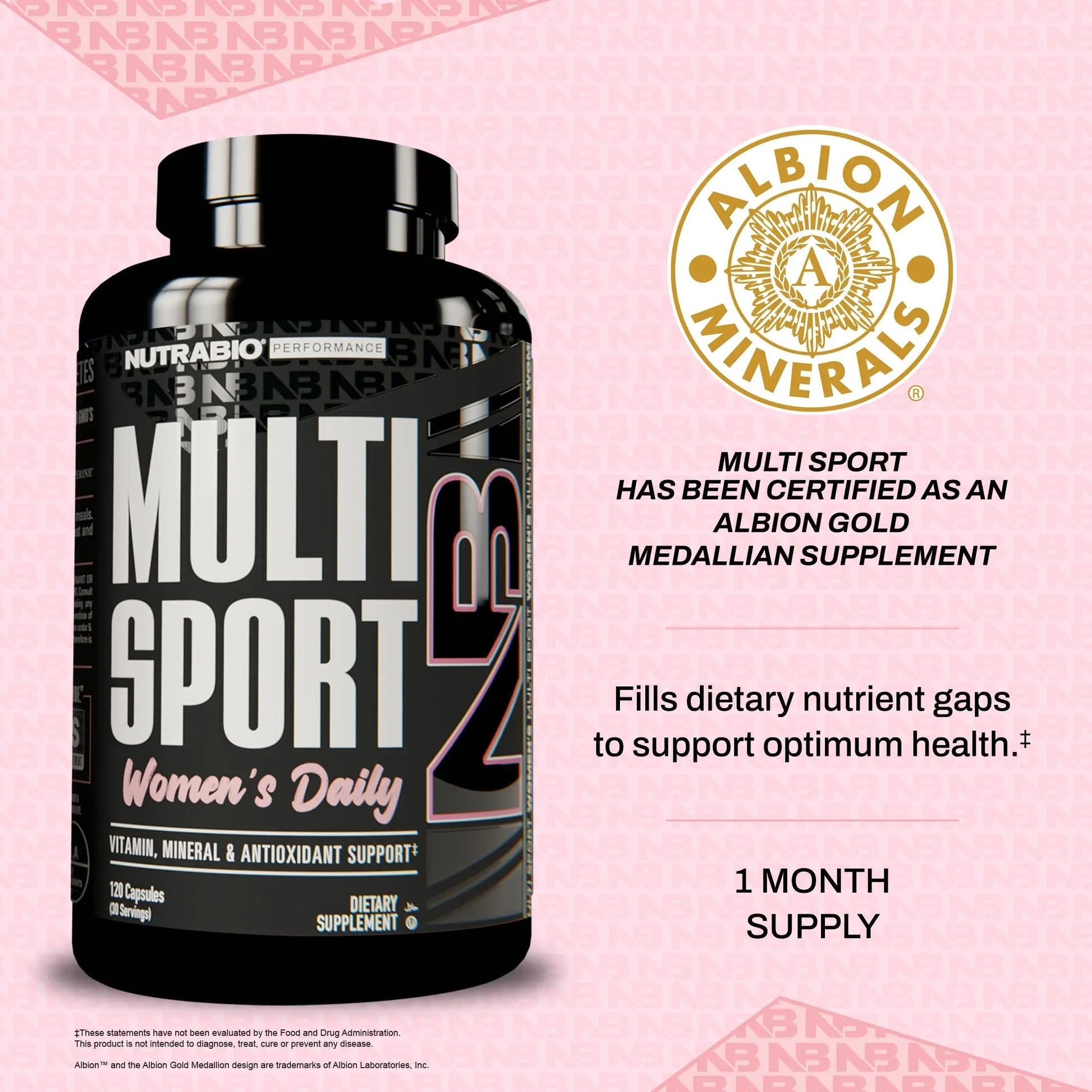 NutraBio Multisport for Women - Womens MultiVitamin - 33 Vitamins, Minerals, Micronutrients - Rich in Antioxidants NutraBio uk supplements