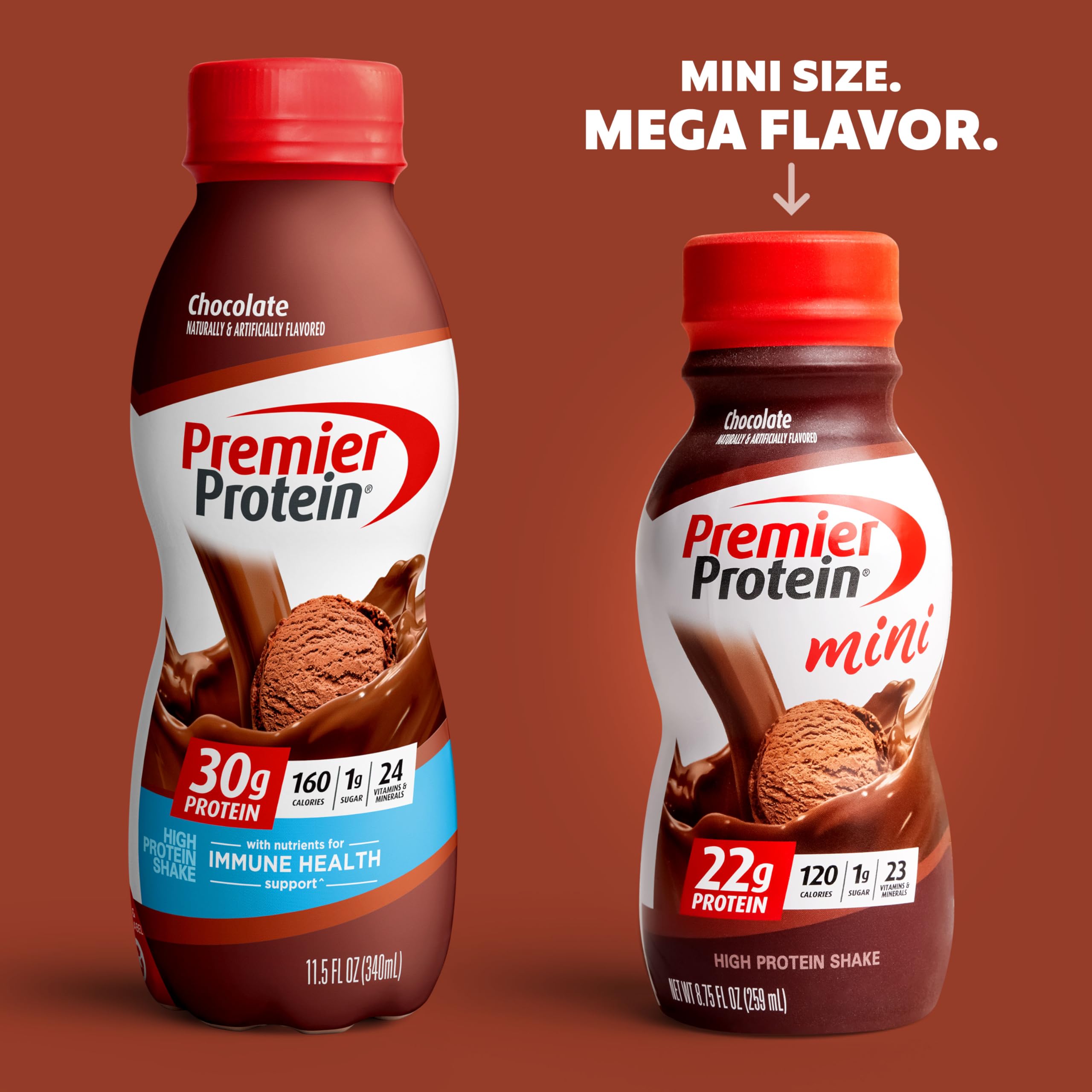 Premier Protein Shake MINIs, Chocolate, 22g Protein, 120 Calories, 1g Sugar, 8.75fl oz Premier Protein uk supplements