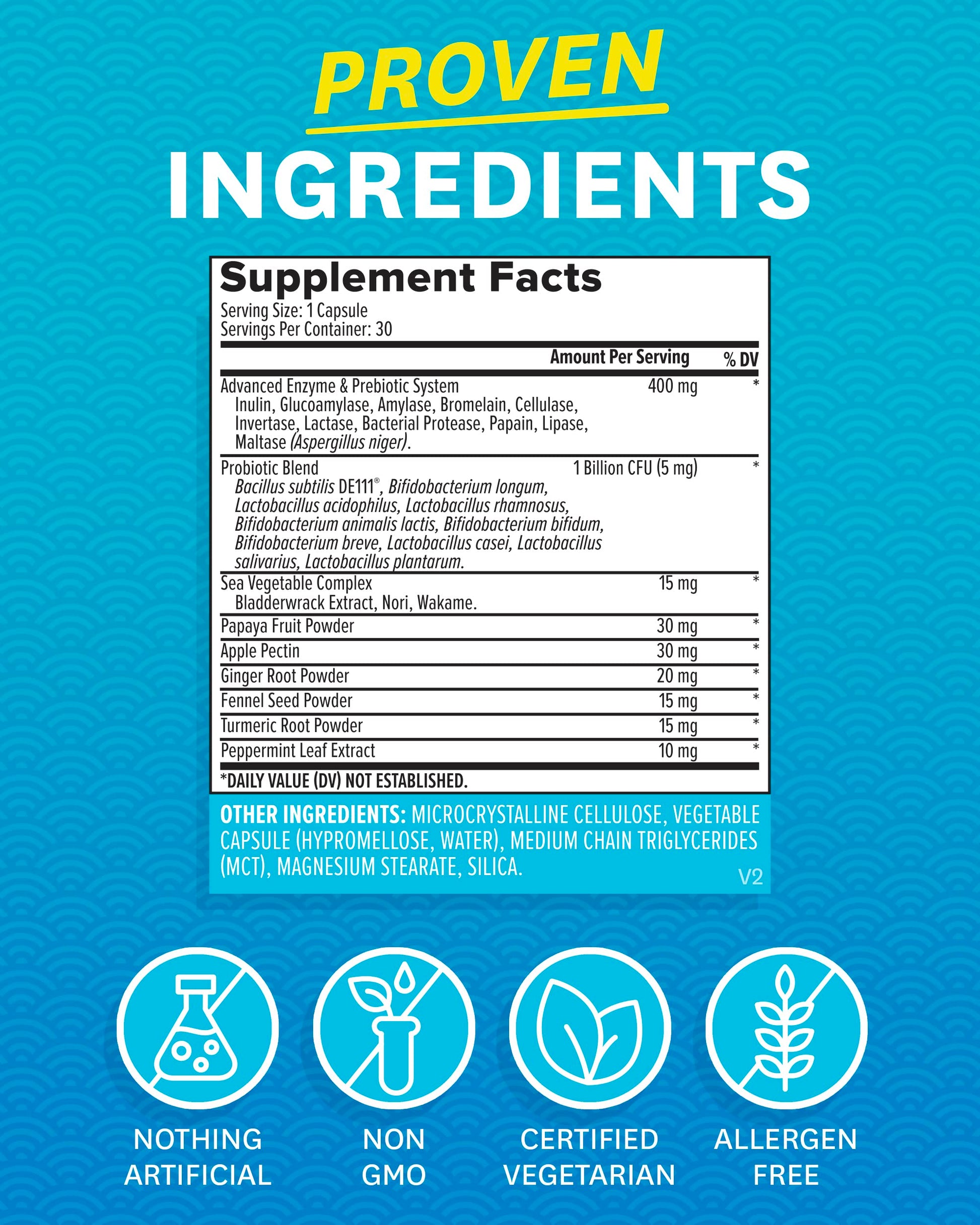 Zenwise Digestive Enzymes - Probiotic Multi Enzymes with Probiotics, 15 Ct Zenwise Health uk supplements
