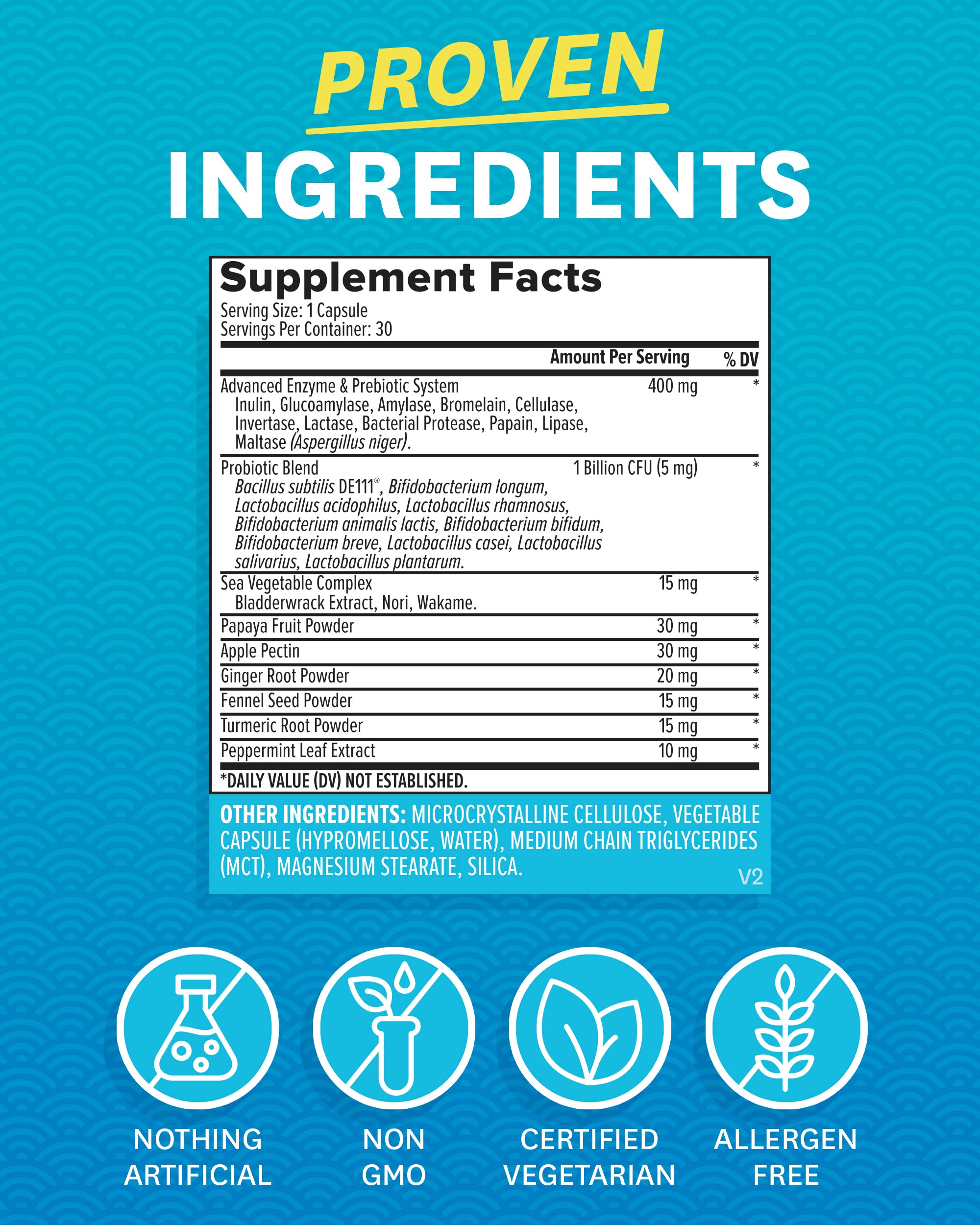 Zenwise Digestive Enzymes - Probiotic Multi Enzymes with Probiotics, 15 Ct Zenwise Health uk supplements