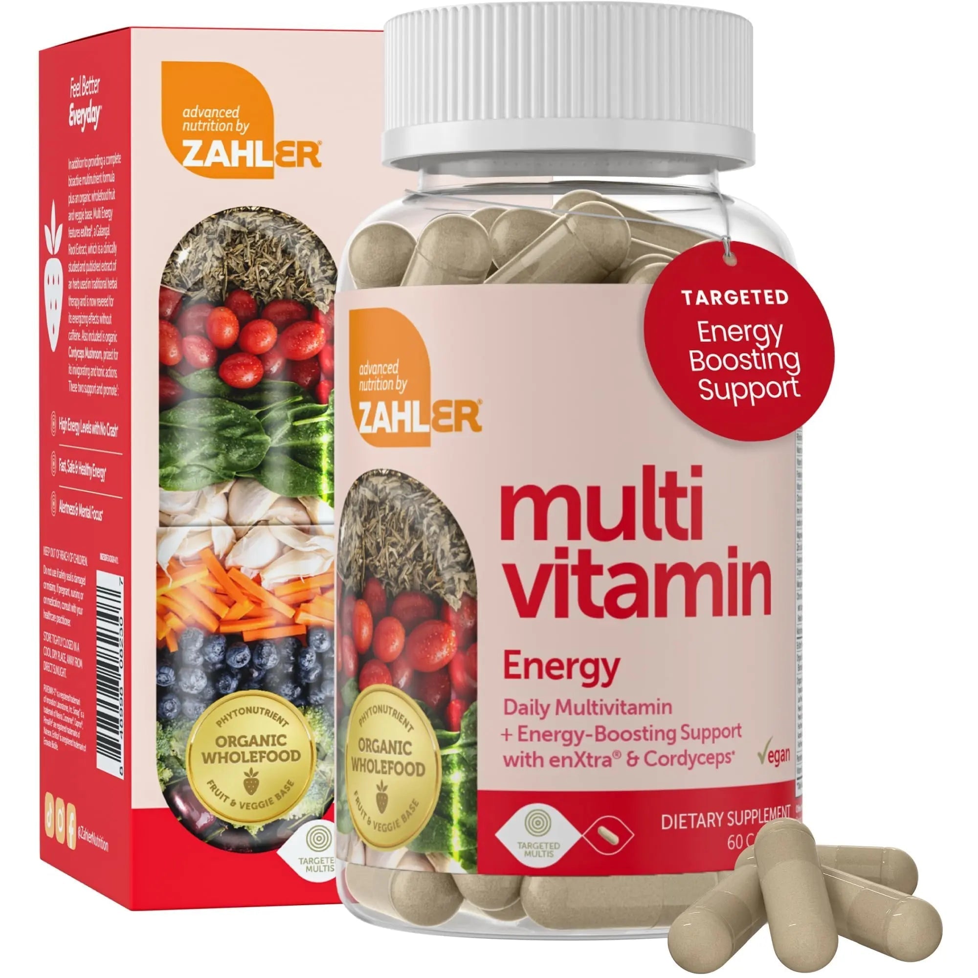 Zahler - Daily Multivitamin for Women & Men with Energy Vitamins, Minerals & Iron (60 Count) Kosher Men & Womens Multivitamins for Healthy Energy Zahler uk supplements