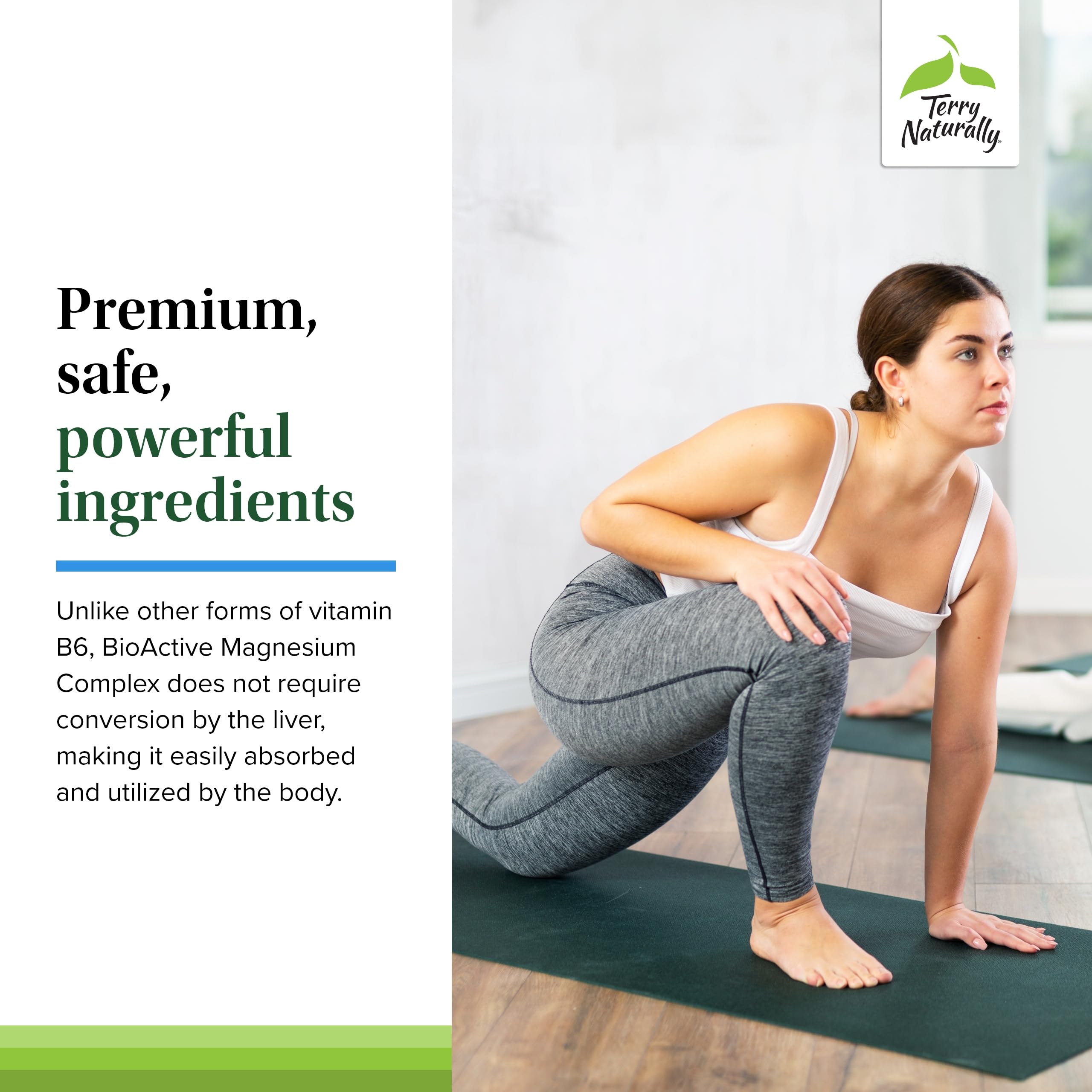 Terry Naturally BioActive Magnesium Complex - Bone & Heart Health Support - Supplement with Vitamin B6, Zinc & Magnesium - Pyridoxal-5-Phosphate Vegan Capsule Supplement - 120 Capsules Terry Naturally uk supplements
