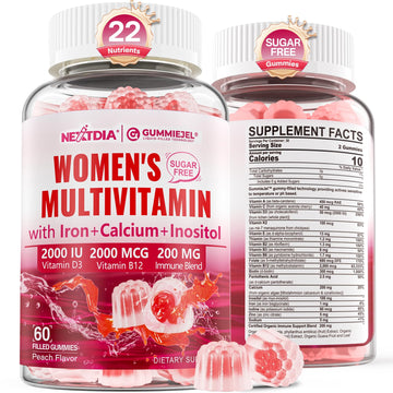 Methylated Multivitamin for Women Gummies, Calcium, D3 K2, Methylfolate & B12, Inositol, Daily Vitamin A C E, B Complex, Biotin, Zinc Nextdia uk supplements