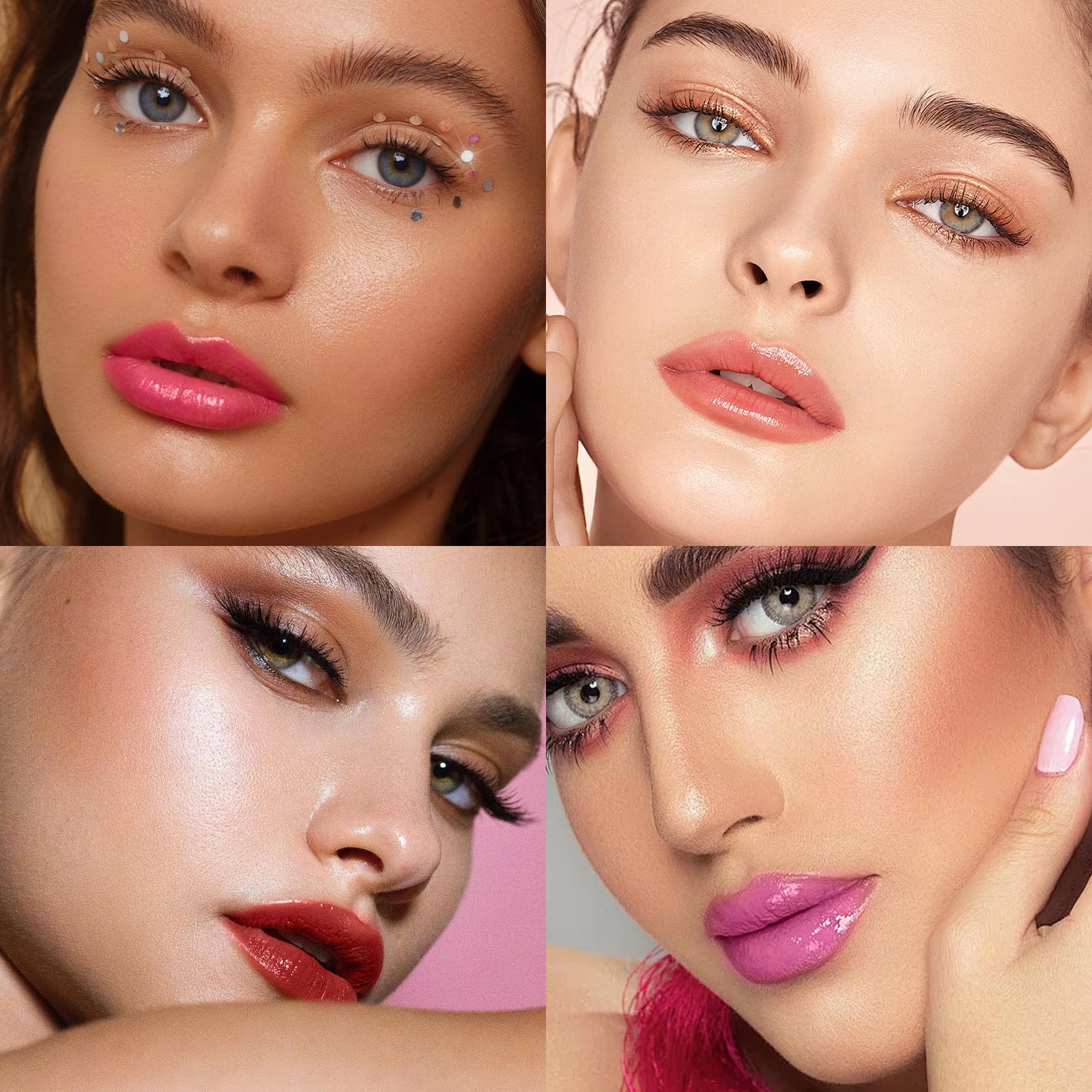 MLSMILE 3 Colors Fat Lip Oil Click Slick,Press Lipstick Set,Moisturizing Lip Balm,High Pigment Glow Lip Oil,Long-lasting,Pigmented Vegan,Lightweight and Glossy Lip Plumper with Coconut Oil-Set A MLSMILE uk supplements