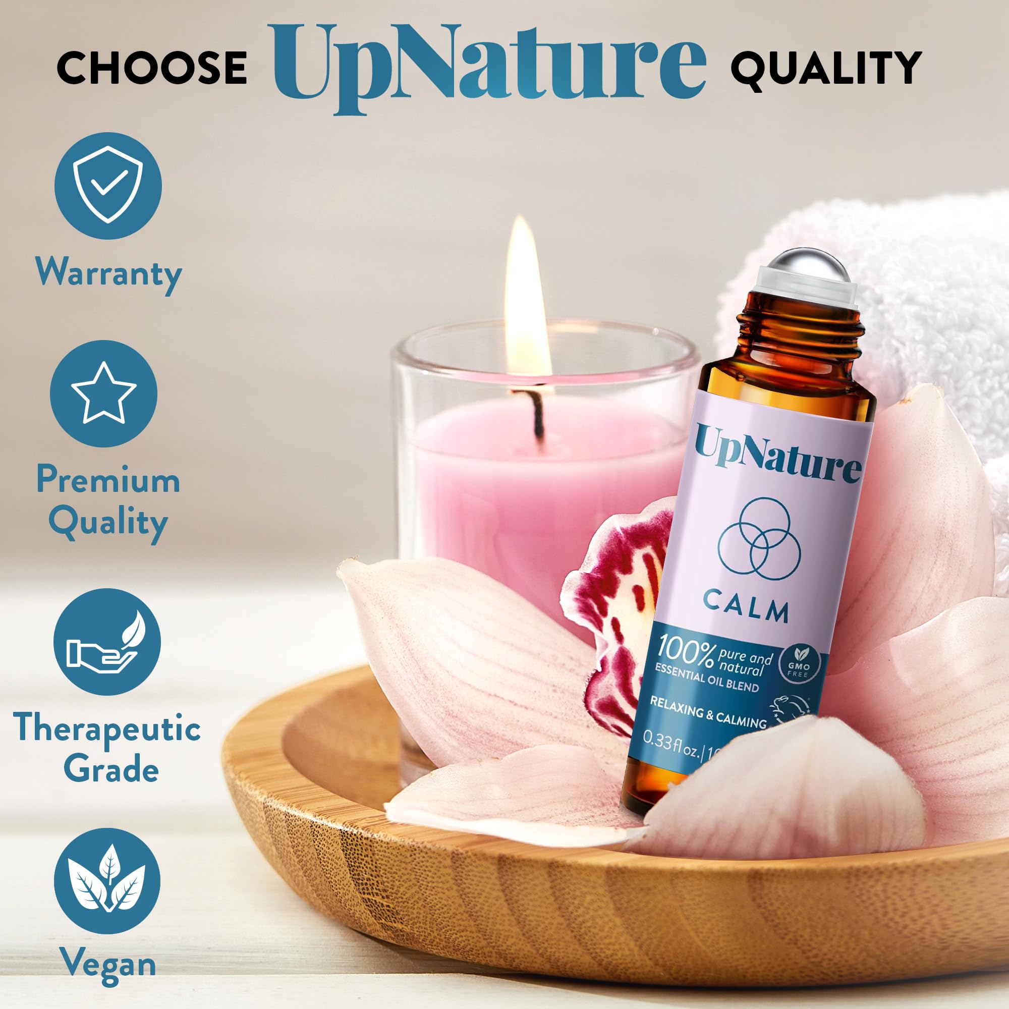 UpNature Calm Essential Oil Roll On Blend – Stress Relief & Relaxation Gifts for Women – Calming UpNature uk supplements