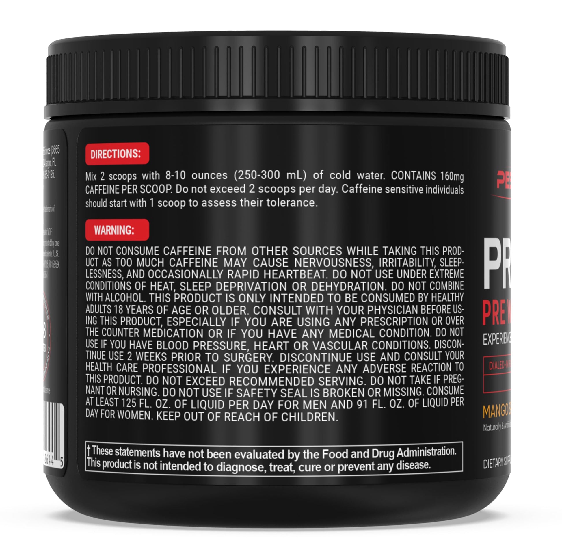 PEScience Prolific Pre Workout Powder for Men & Women with L-Citrulline Nitric Oxide Booster, Energy Powder & Nootropic for Focus – Preworkout Without Beta Alanine – 40 Scoops, Mango Splash PEScience uk supplements