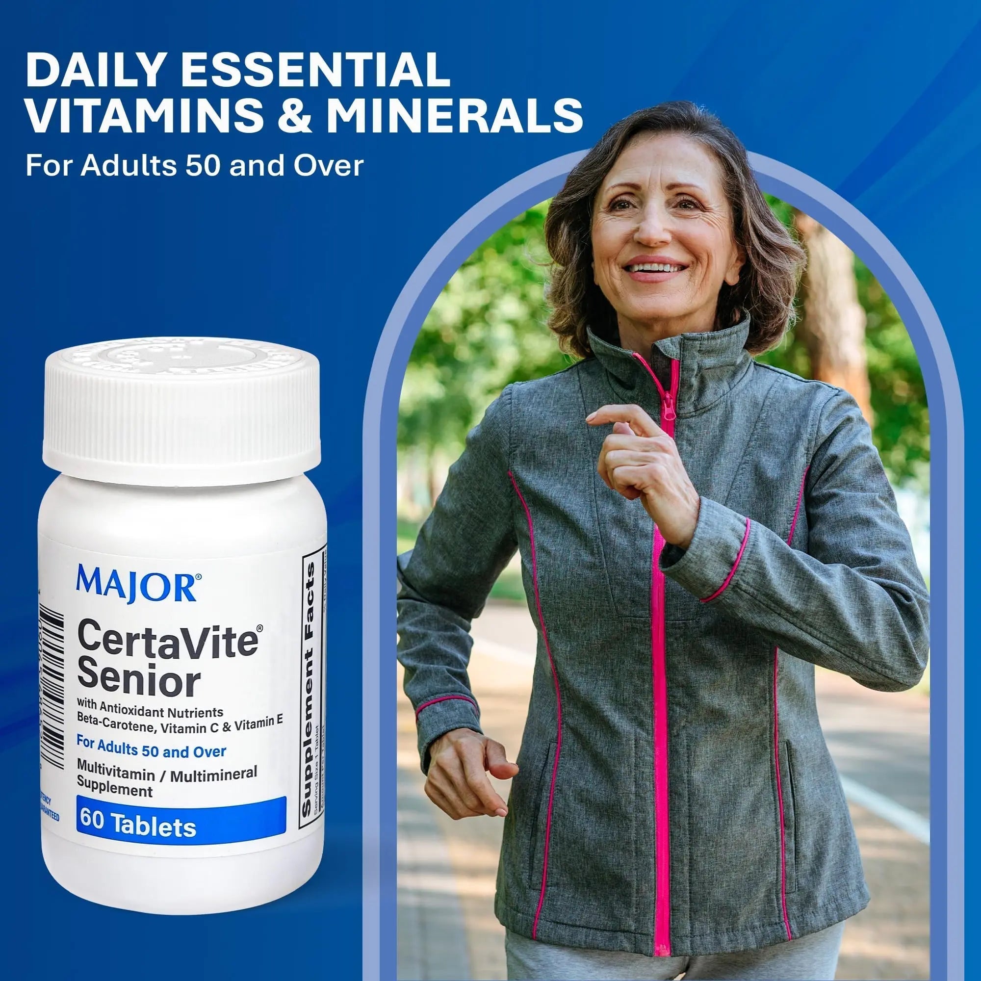 MAJOR CertaVite Senior Multivitamin with Antioxidants – Multivitamin for Women and Men with Beta-Carotene, Iron MAJOR uk supplements