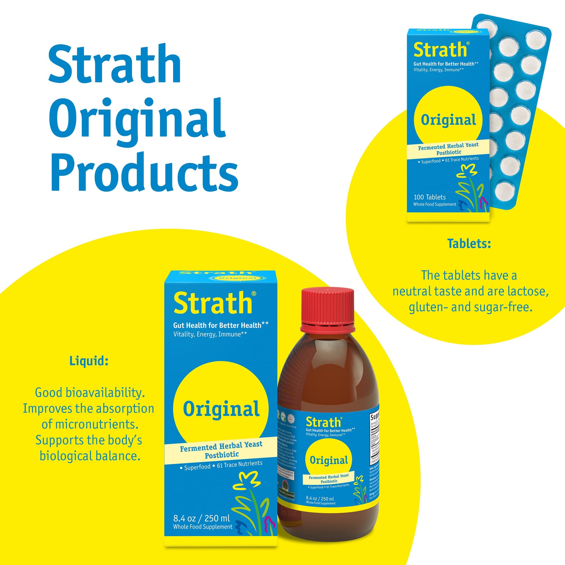 Strath Fermented Herbal Yeast Postbiotic - (8.4 Fl oz) Daily Nutritional Food Supplement Liquid | Supports Metabolism | Vegetarian | Lactose-Free | No Artificial Additives Bio-Strath uk supplements