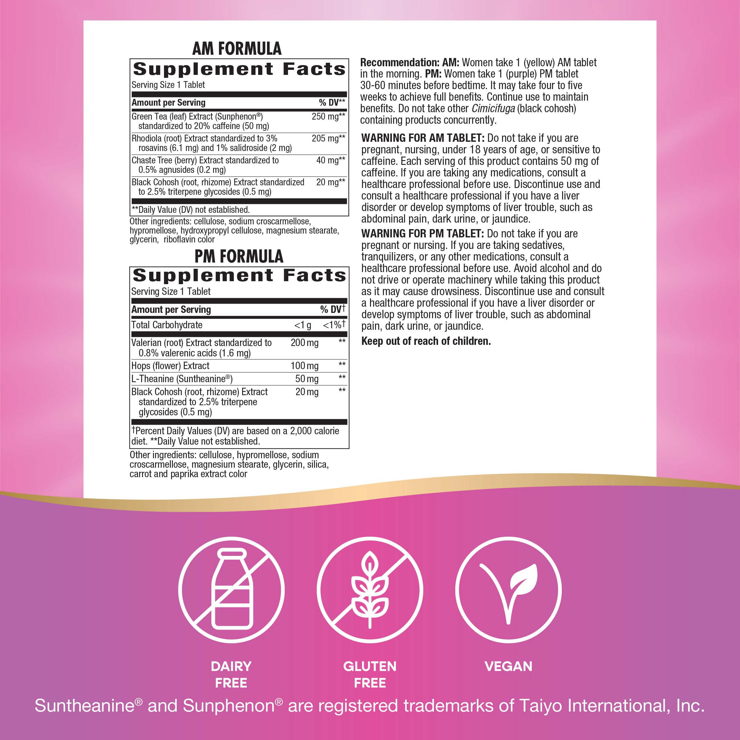 Nature's Way AM/PM PeriMenopause Formula, Perimenopause and PMS Symptom Support*, Hormone-Free, Hot Flashes*, PMS Symptoms*, Restful Sleep*, 30 AM & 30 PM Tablets Nature's Way uk supplements
