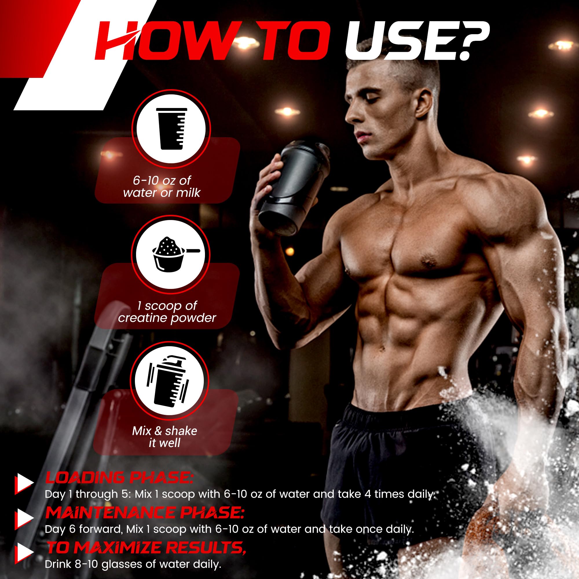 Creatine Monohydrate Powder - 5000mg Micronized for Muscle Growth, Enhanced WELLNESS LABSRX uk supplements