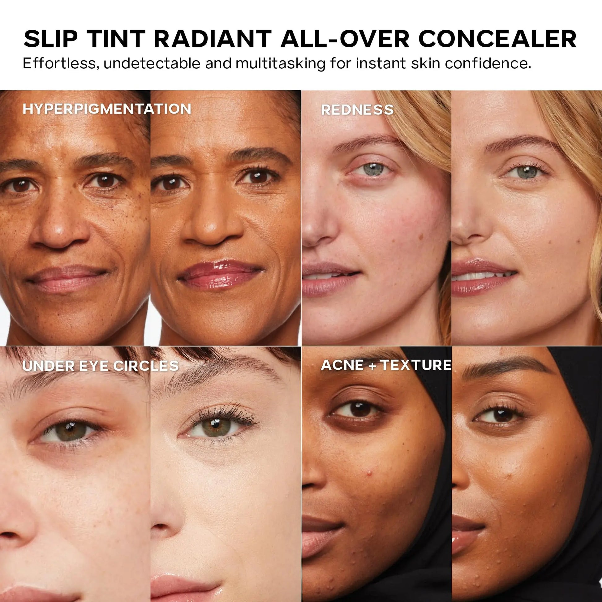 Saie Slip Tint Radiant Cream Concealer & All-Over Face Makeup - Concealer for Dark Circles, Redness & Blemishes - Lightweight Makeup Made with Hydrating Hyaluronic Acid - Shade 6 (0.17 oz) Saie uk supplements