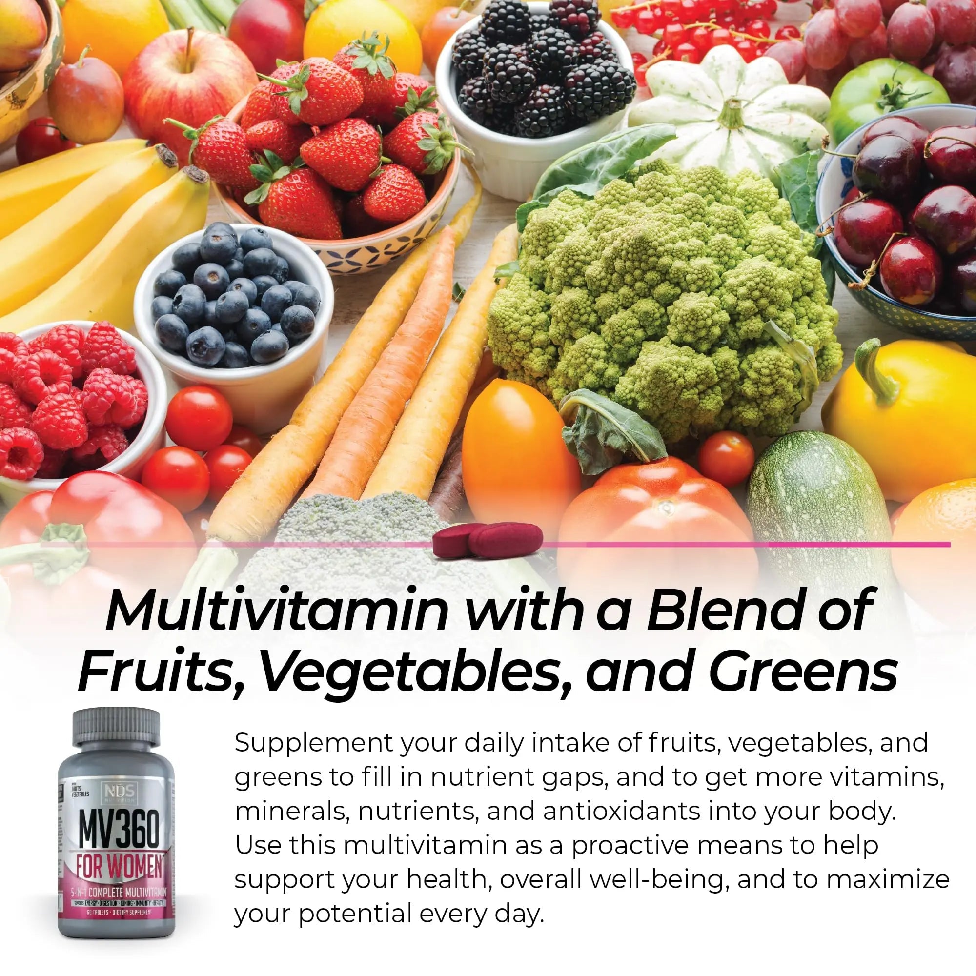 FitLife Brands Women's Nutrition MV360, 5-in-1 Complete Multivitamin with Essential Vitamins for Energy, Digestion, Toning, Immune Support FitLife Brands uk supplements