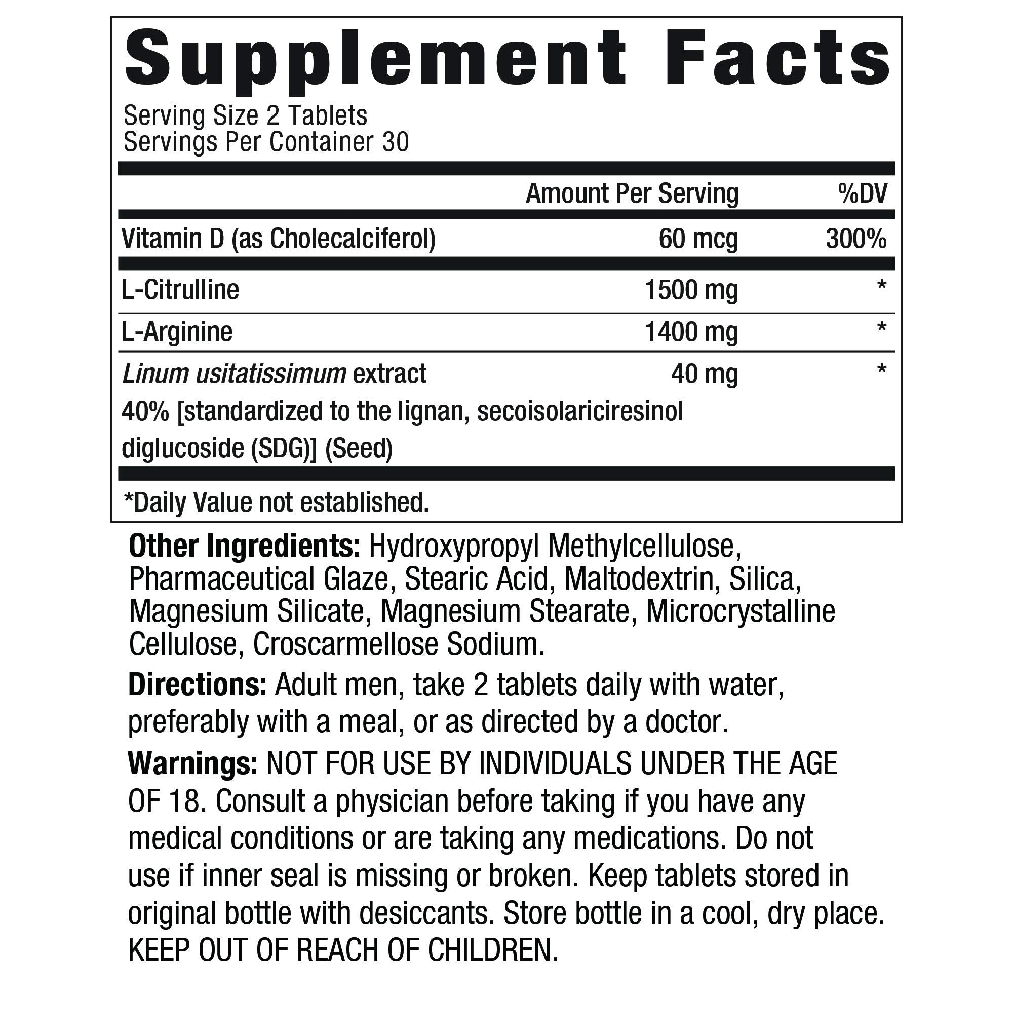 Ageless Male Performance Nitric Oxide Booster for Men - Promote Blood Circulation New Vitality uk supplements