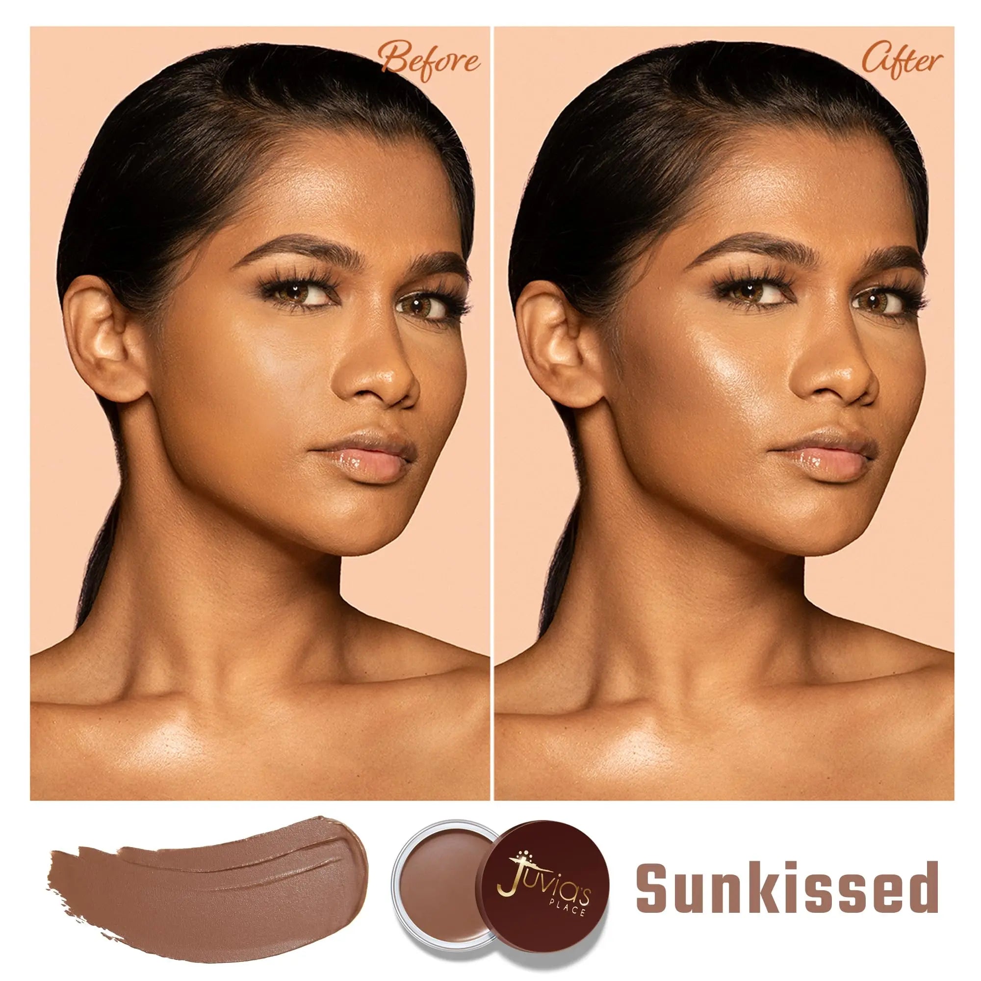 Juvia's Place Bronzed Cream Bronzer - Sunkissed - Smooth Cream Bronzer Pot for Sun-Kissed Glow & Warmth, Buildable & Blendable Makeup Contour with Long-Lasting Matte Shimmer Finish, Highly Pigmented Juvia's Place uk supplements