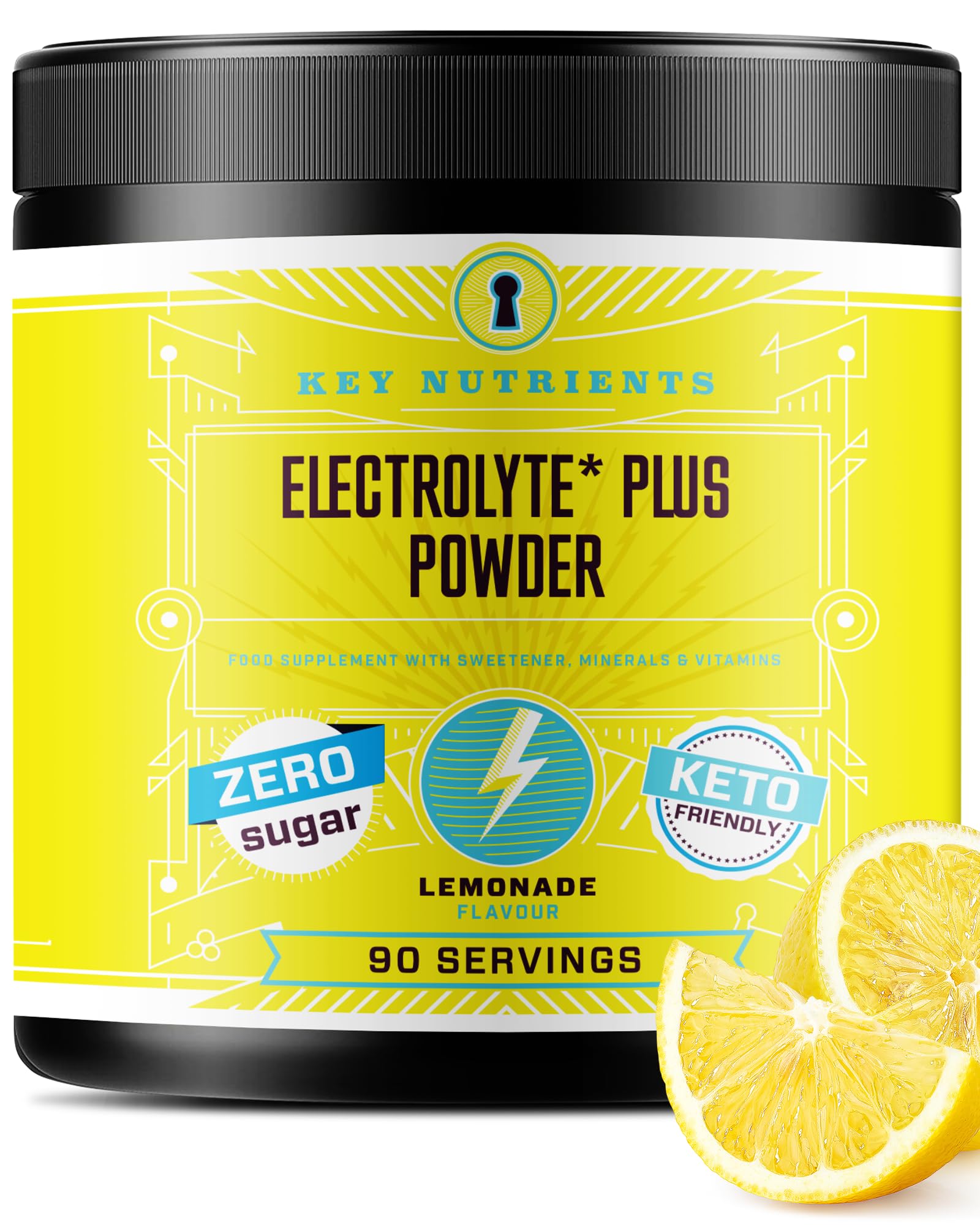 Key Nutrients Electrolytes Hydration Powder - Refreshing Lemonade Drink Mix KEY NUTRIENTS uk supplements