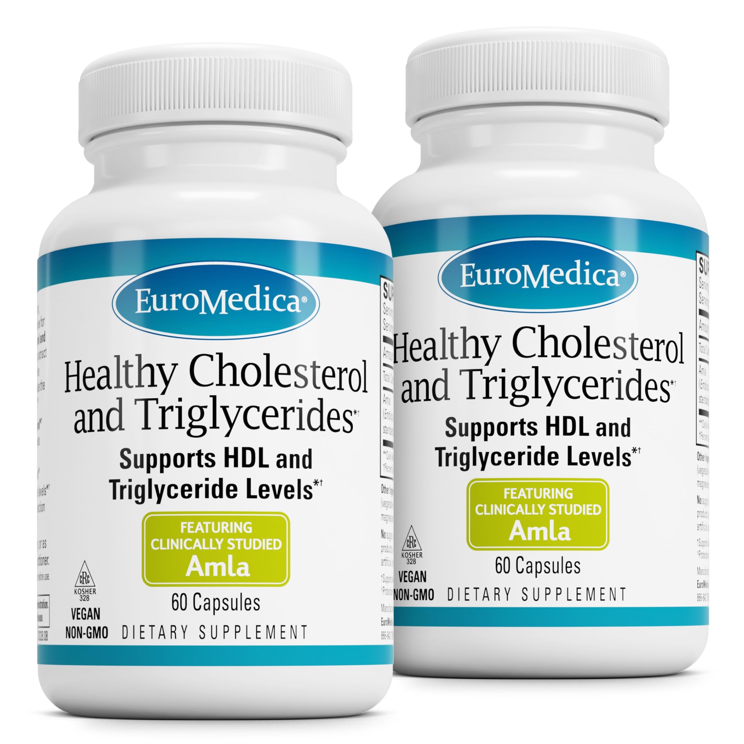 EuroMedica Healthy Cholesterol and Triglycerides - Antioxidant Supplement for Immune & Heart Support - Supplement to Aid Healthy Cholesterol & Triglyceride - 60 Capsules, 2 Pack (120 Capsules) EuroMedica uk supplements