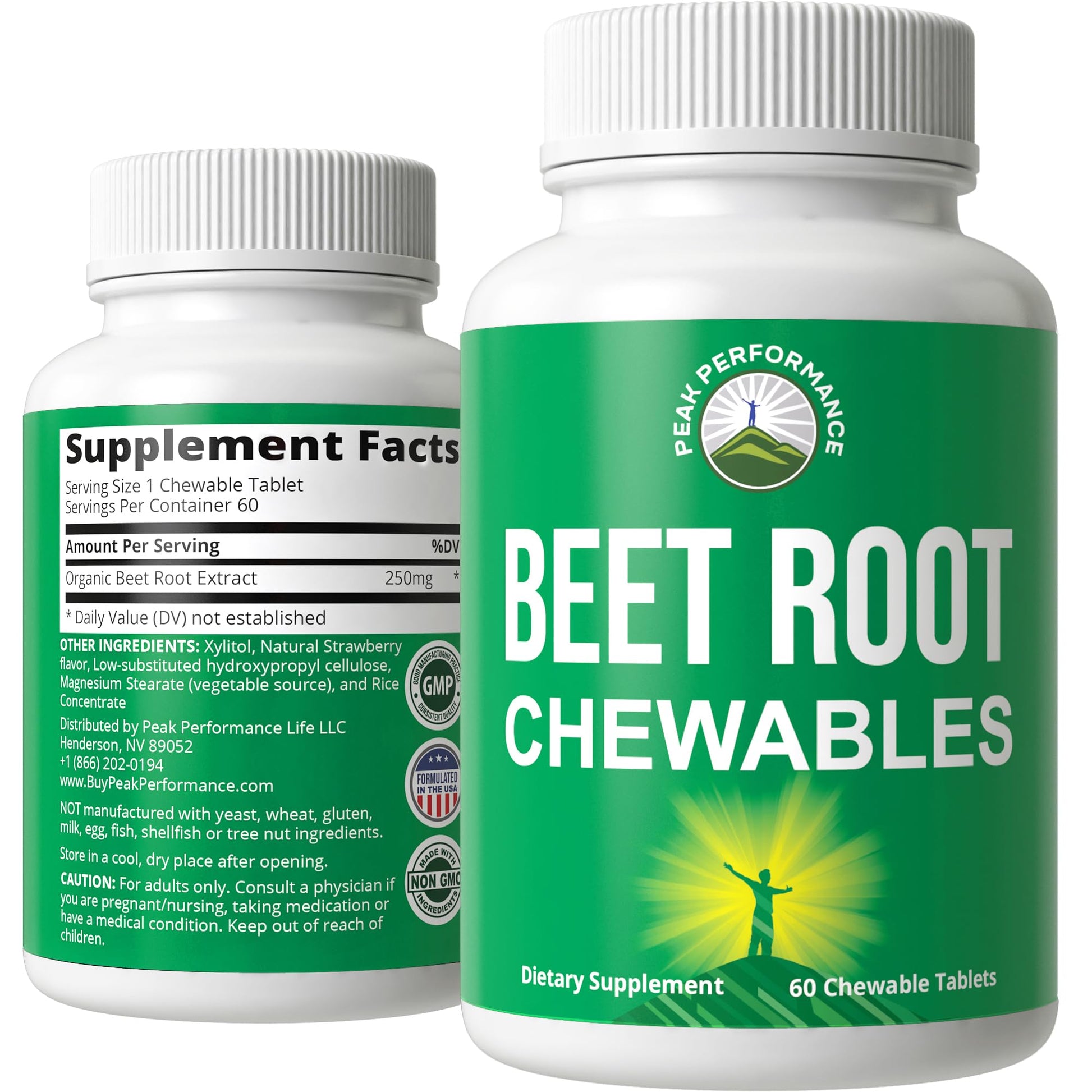 Beet Chews - Great Tasting Beets Chewables With No Added Sugar - Better Than Gummies Peak Performance uk supplements