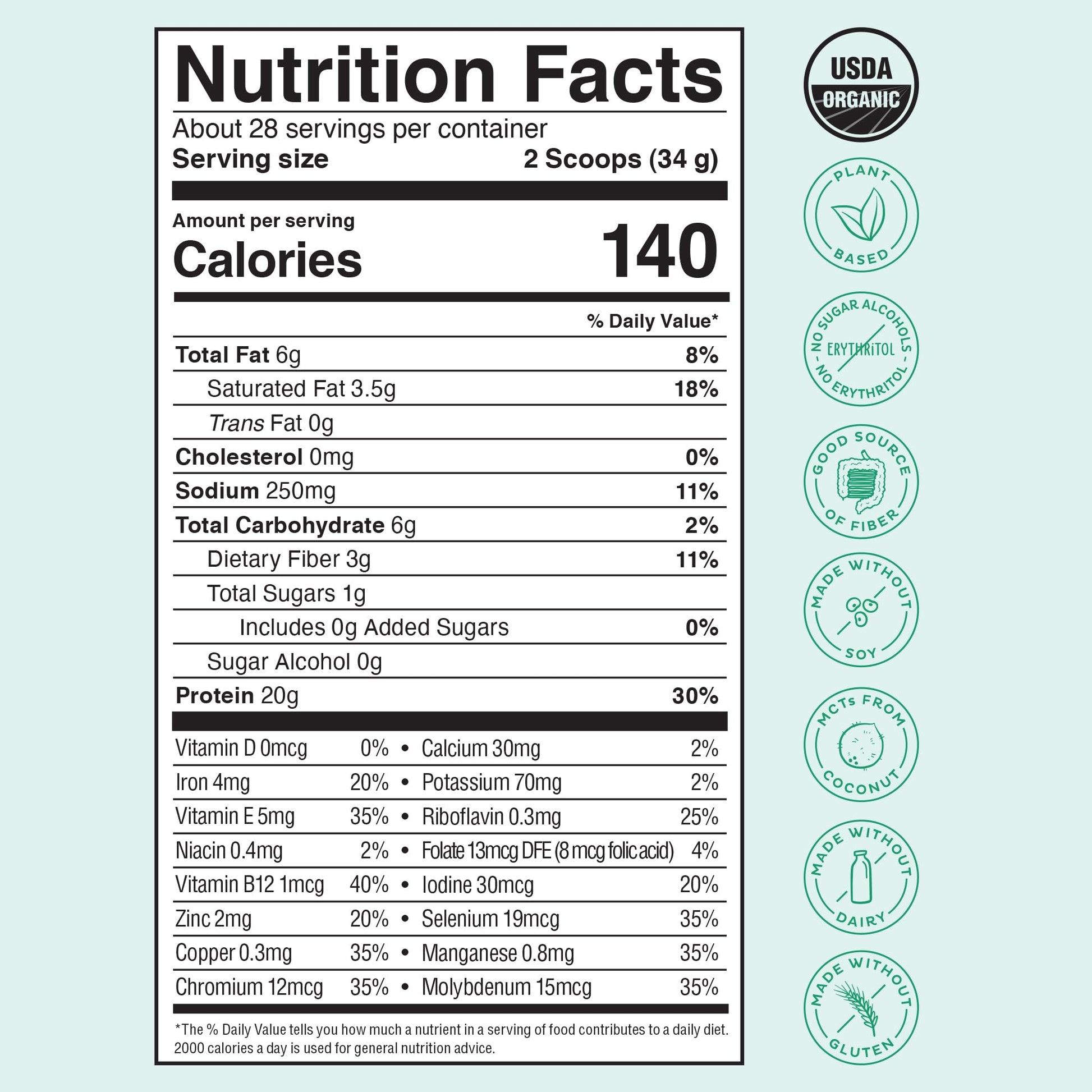 KOS Vegan Protein Powder, Unflavored & Unsweetened - Low Carb Pea Protein Blend KOS uk supplements