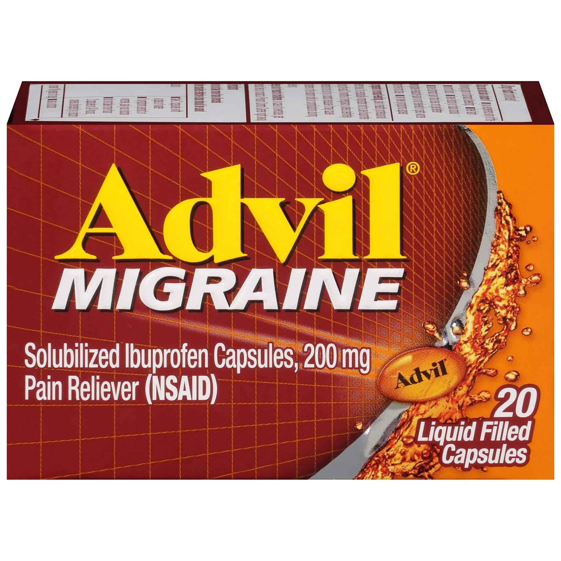 Advil 200 mg Liquid Filled Capsules 20 ea Advil uk supplements