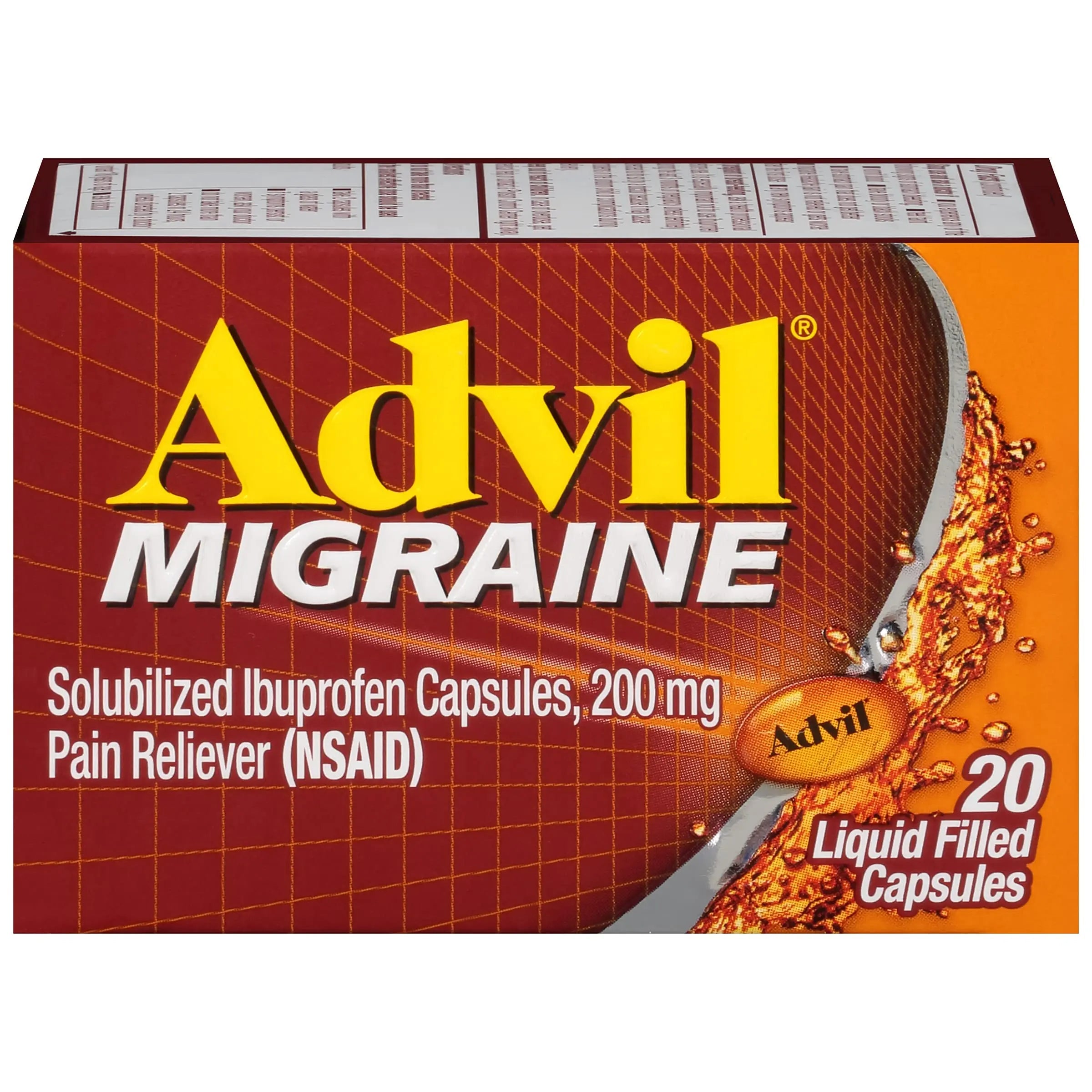 Advil 200 mg Liquid Filled Capsules 20 ea Advil uk supplements